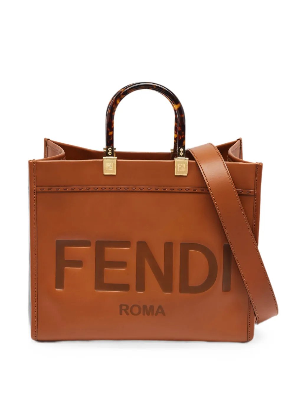 2021 medium Sunshine tortoiseshell-handle tote bag