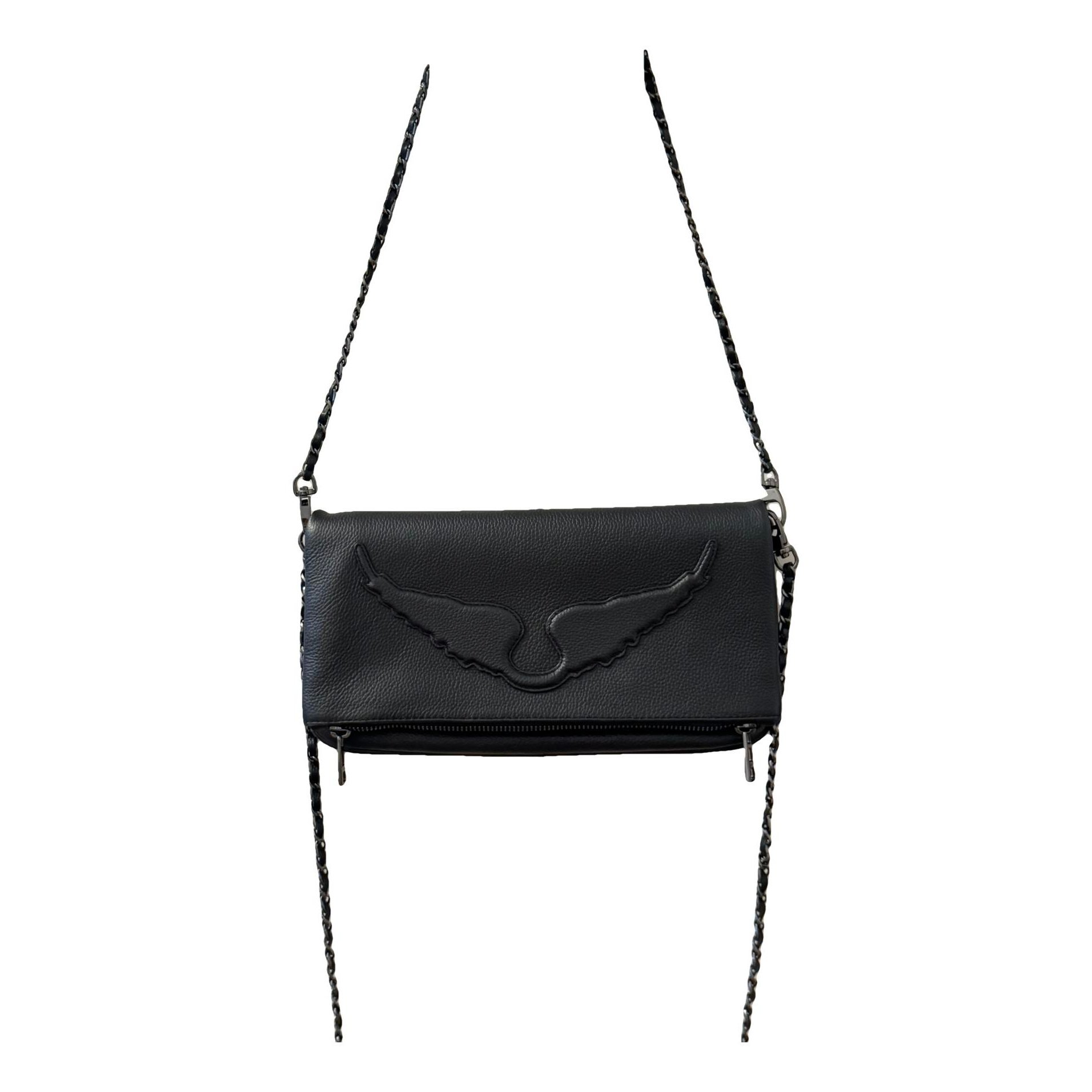 Rock leather clutch bag