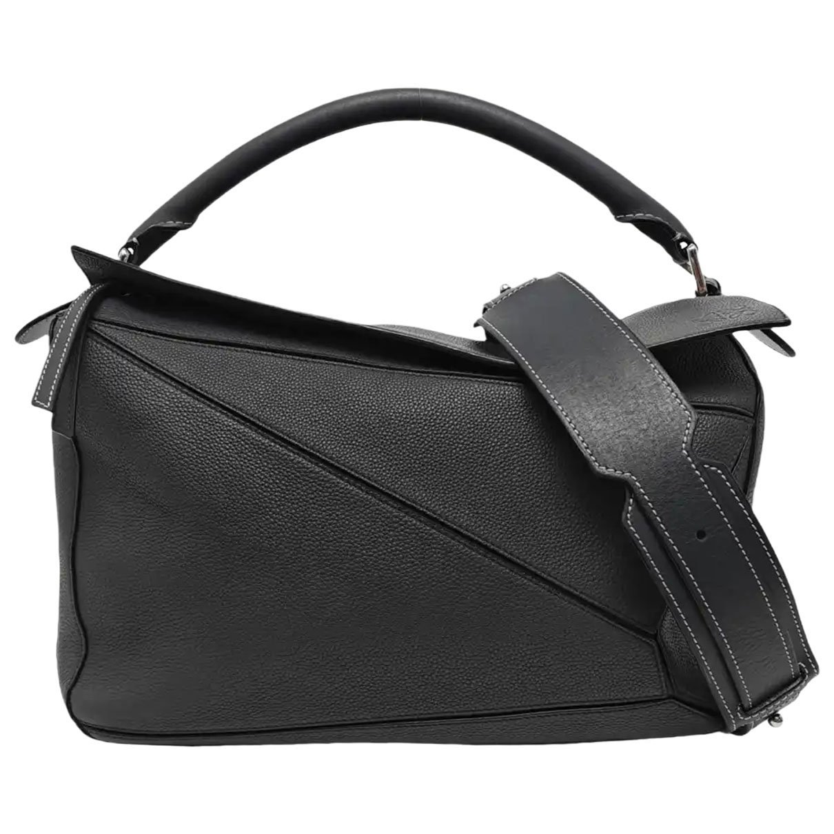 Puzzle leather crossbody bag
