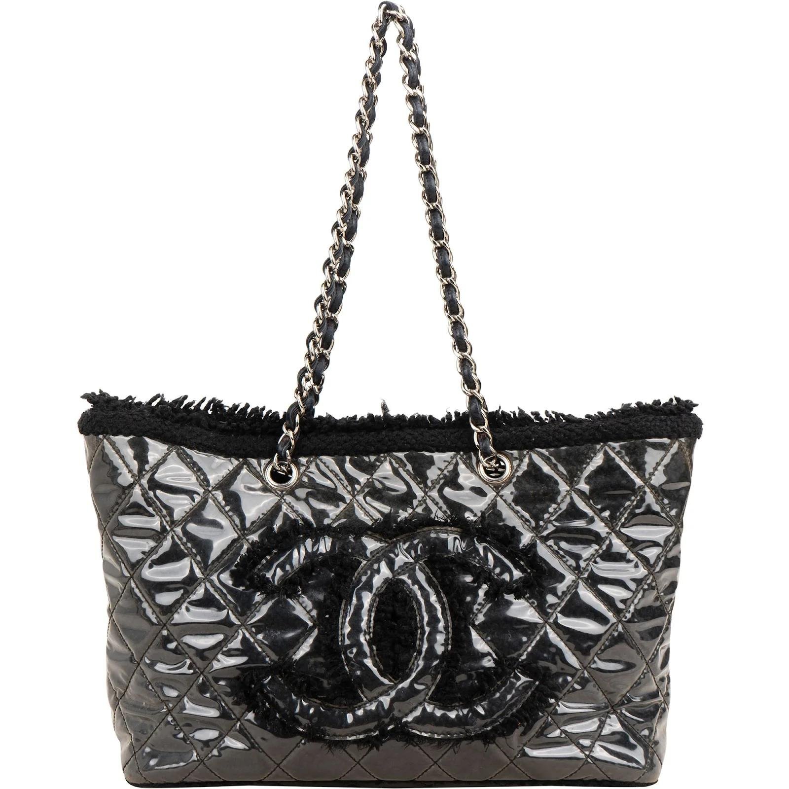Grand shopping patent leather handbag