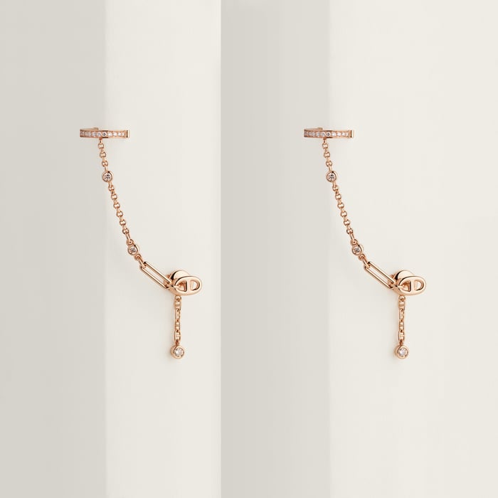 Sans Coloris Chaine d'Ancre Chaos Ear Climber Earrings