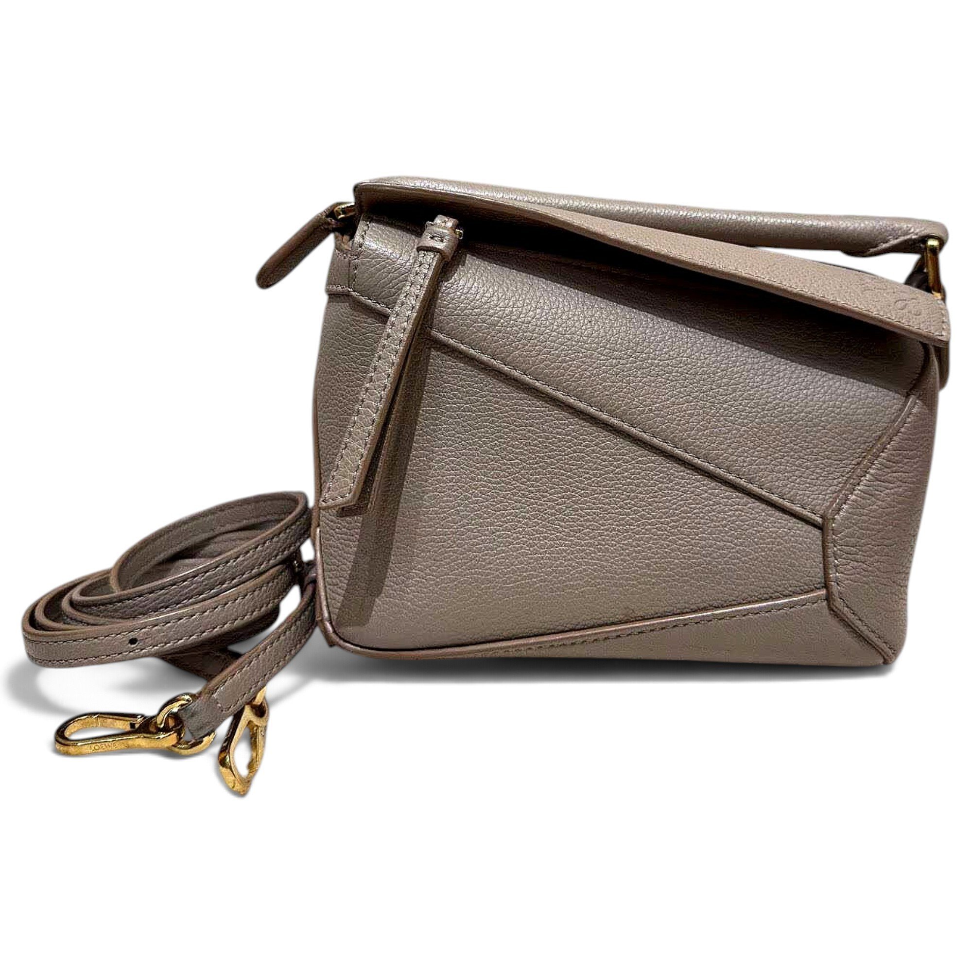 Puzzle leather handbag