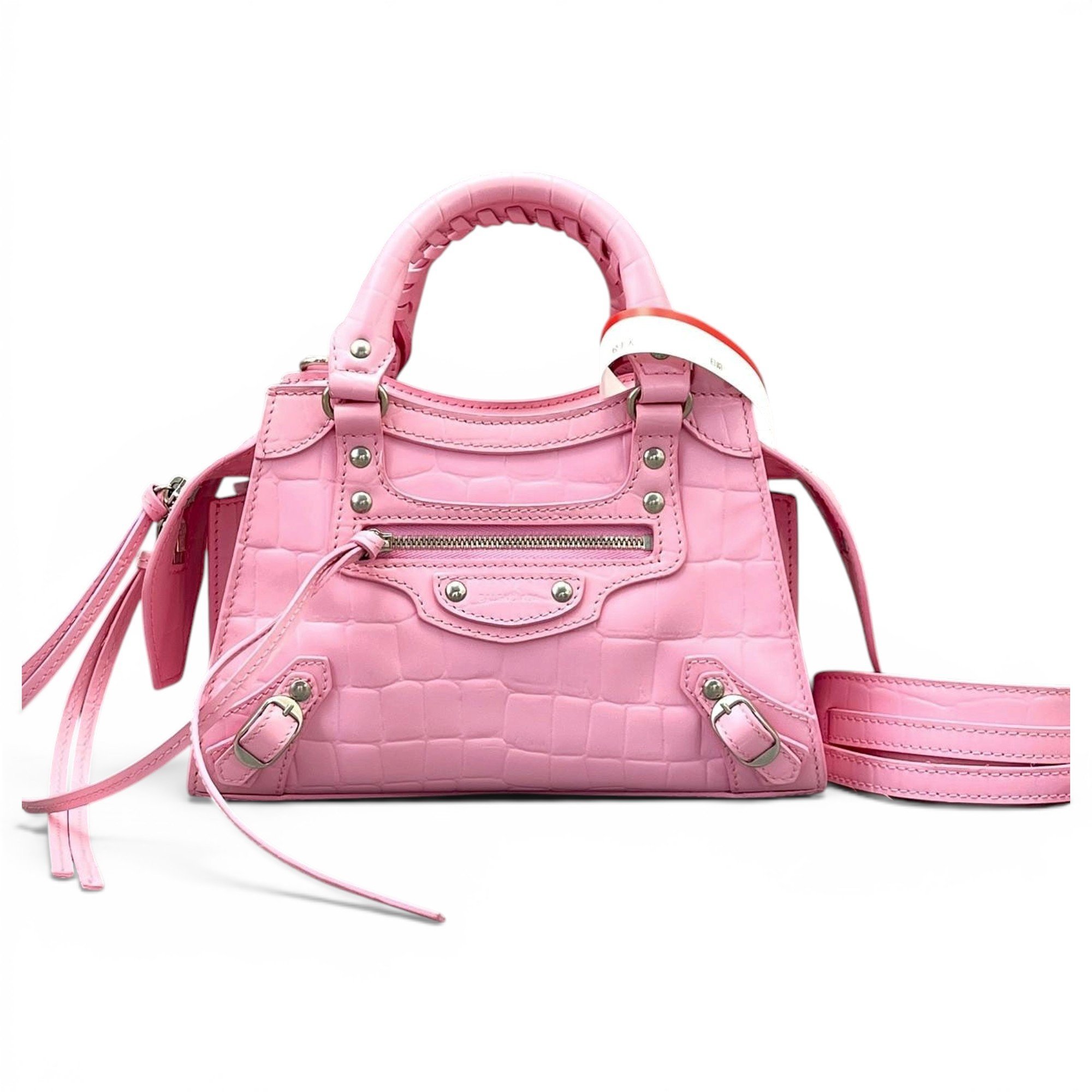 City leather handbag