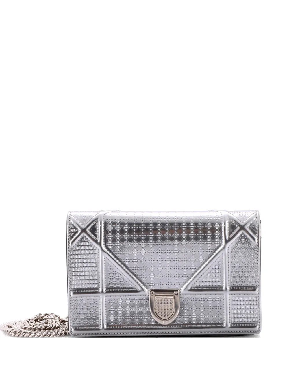 Diorama Wallet on Chain Cannage Embossed Calfskin clutch bag
