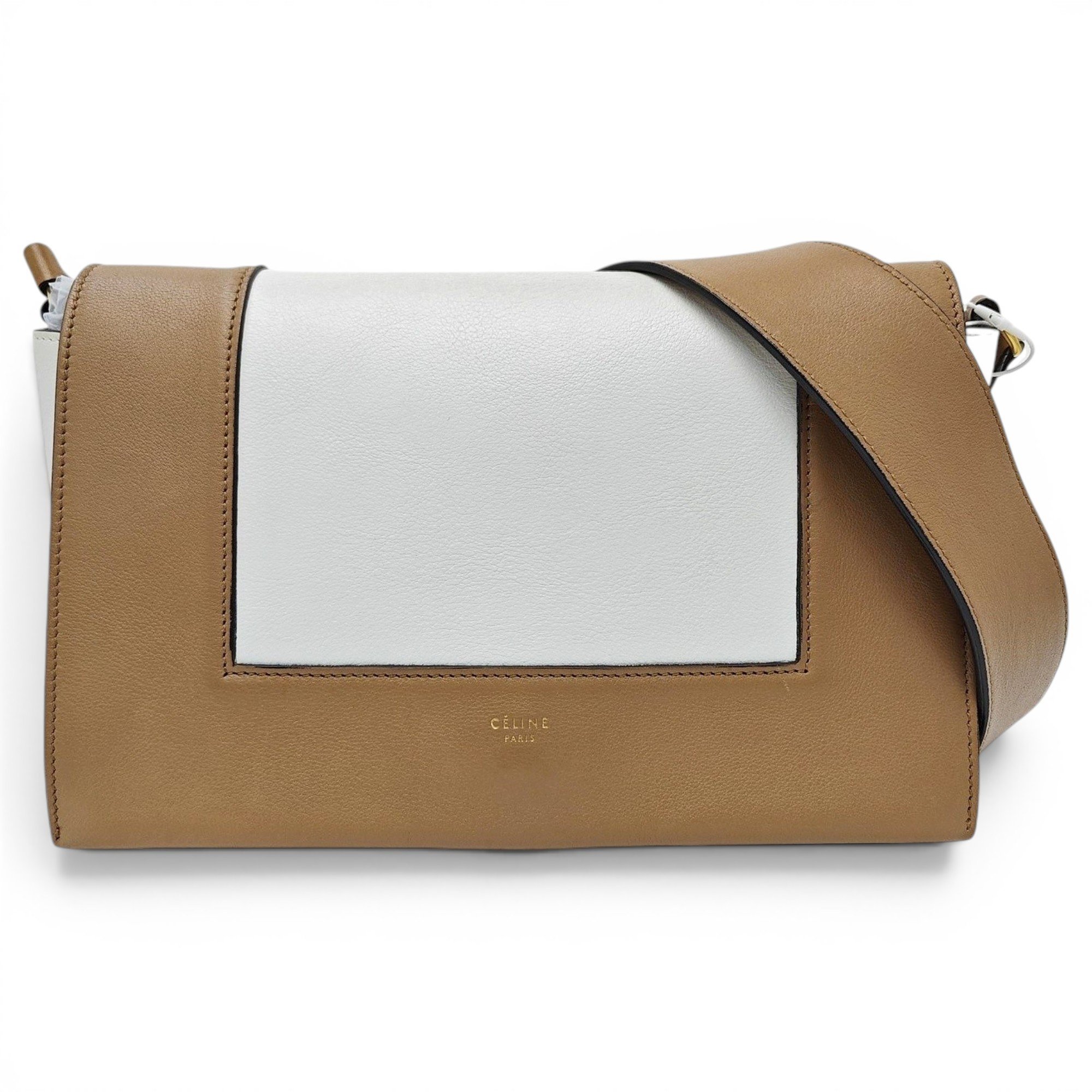 Frame leather handbag