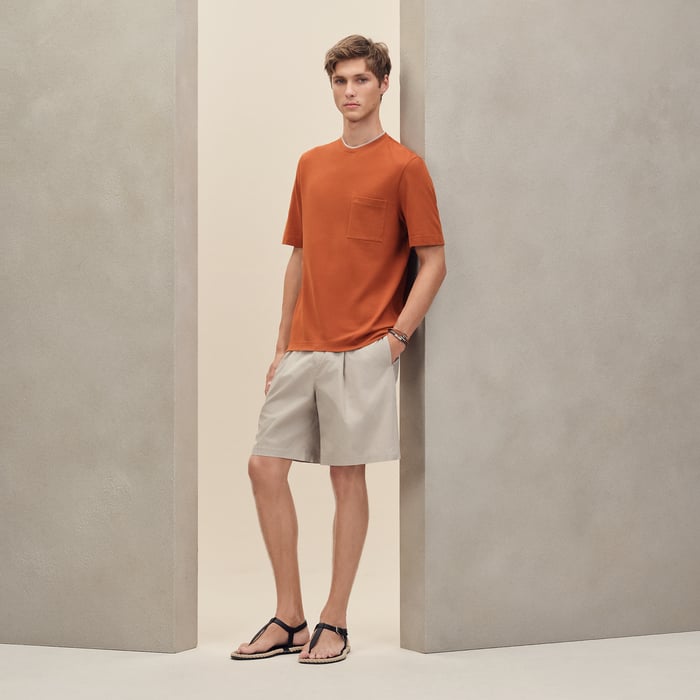 Orange Brûlé "Piqures Sellier" T-shirt