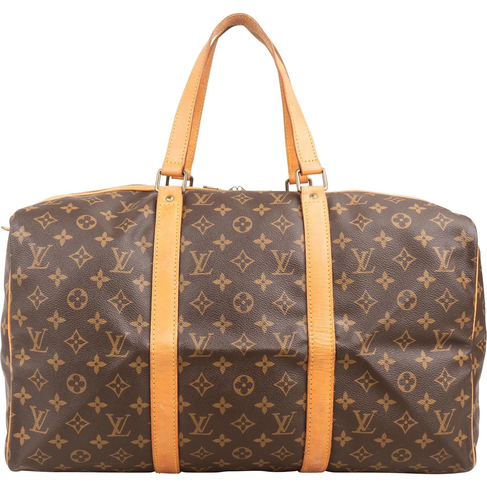 Sac souple leather travel bag