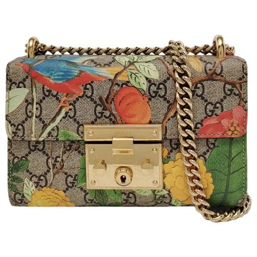 Padlock leather handbag