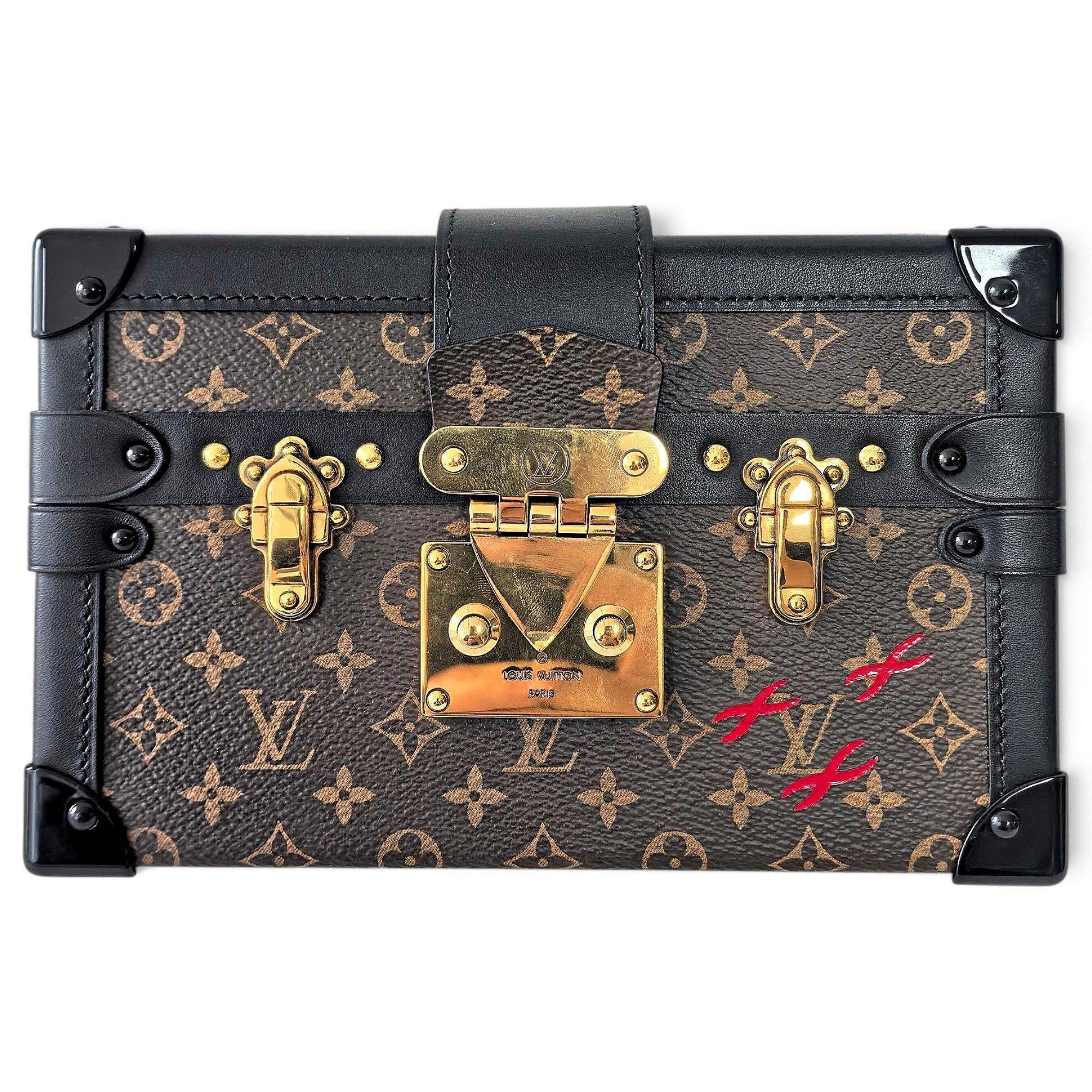 Petite Malle leather crossbody bag