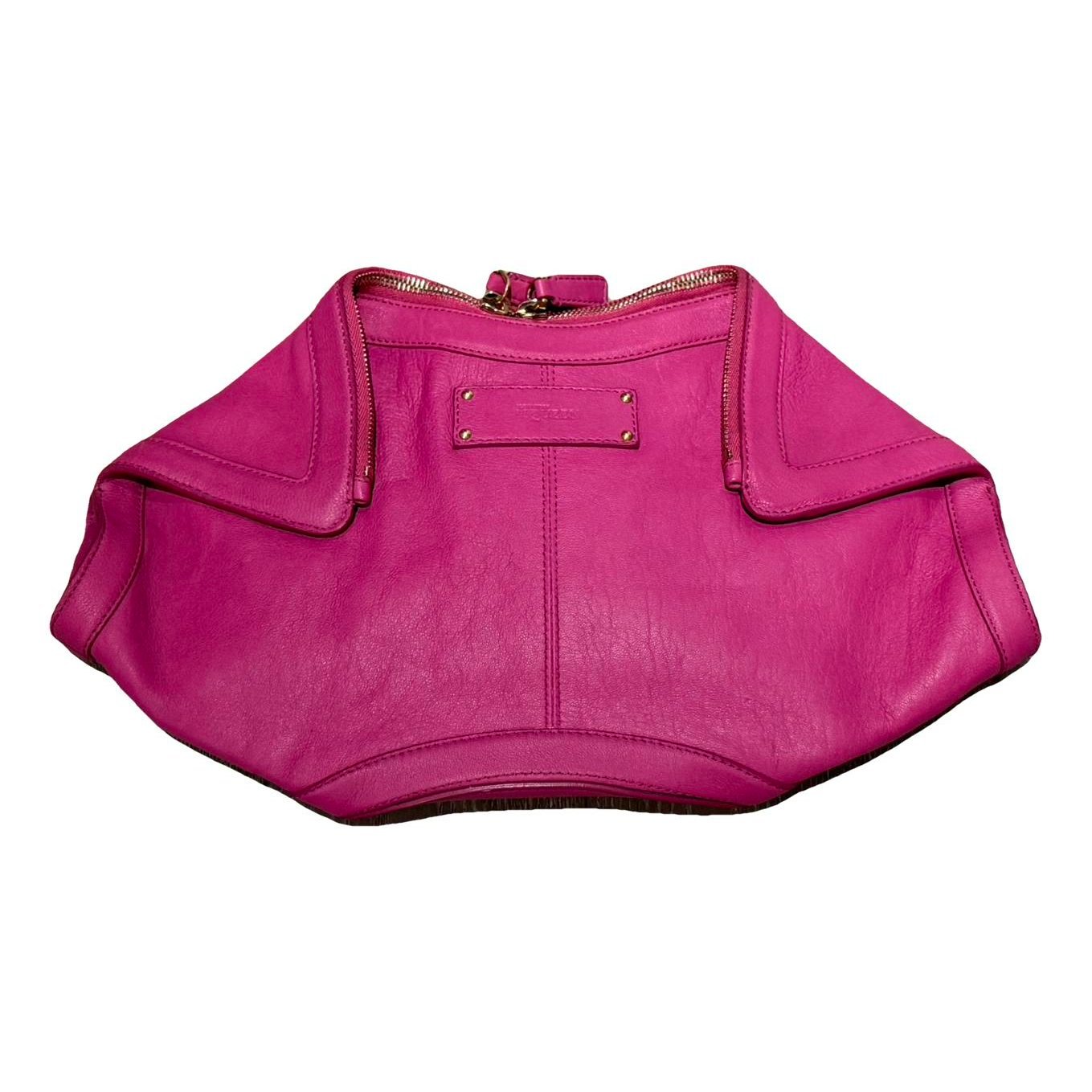 Manta leather clutch bag