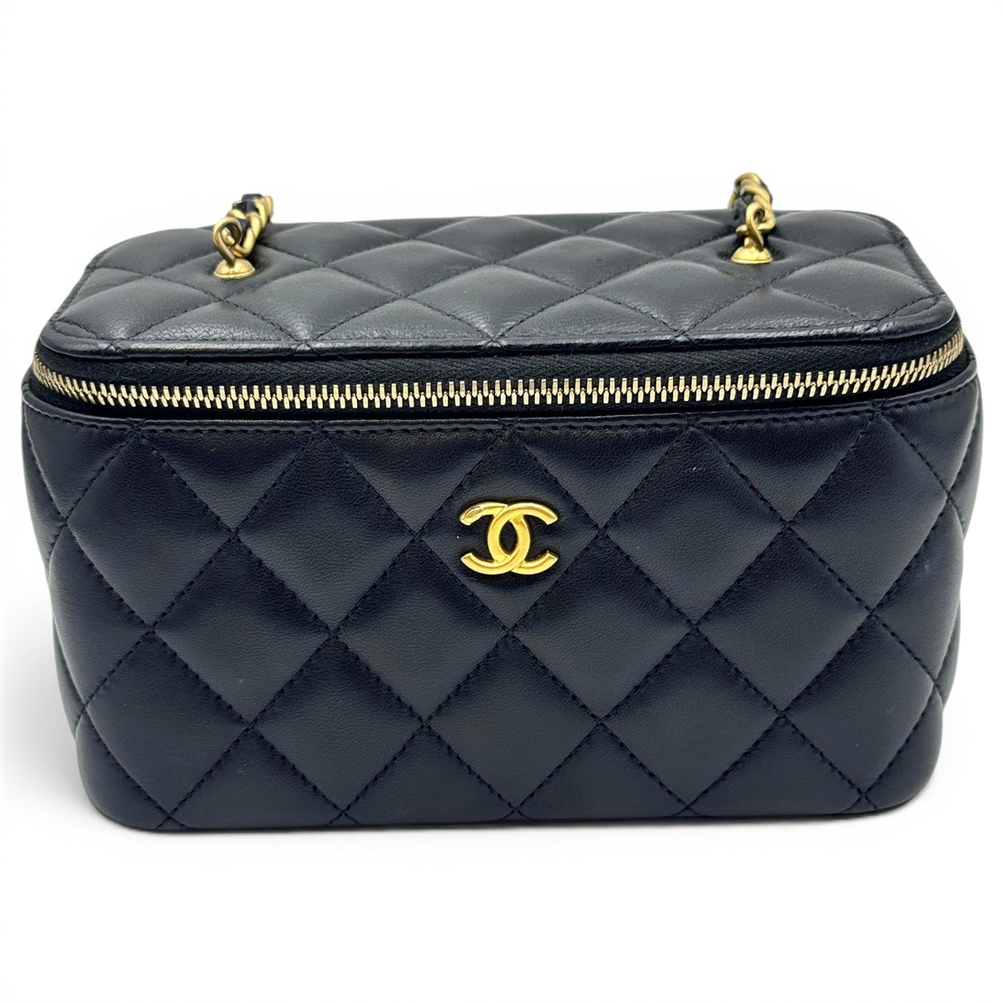 Vanity leather handbag