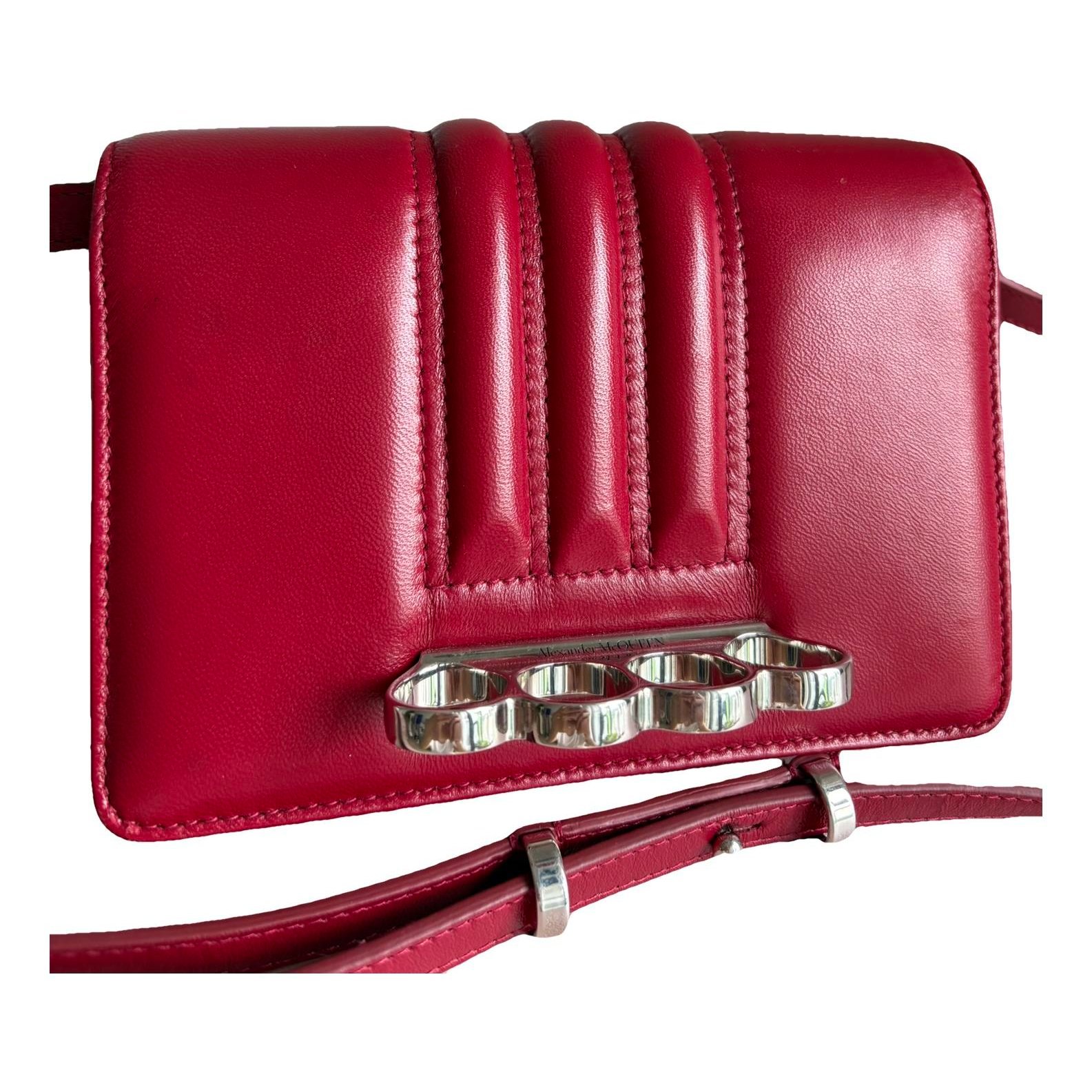 Knuckle leather handbag