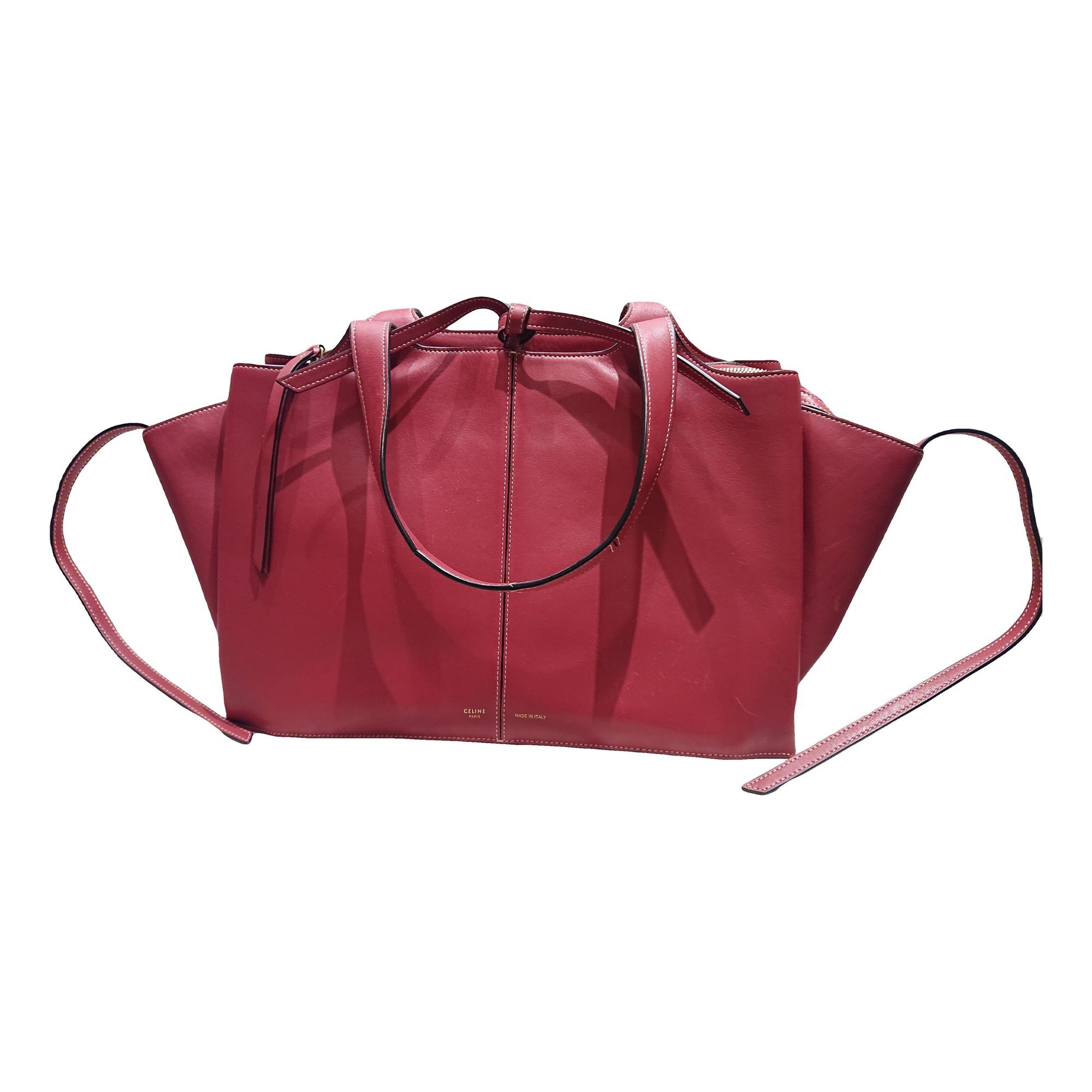 Tri-Fold leather handbag
