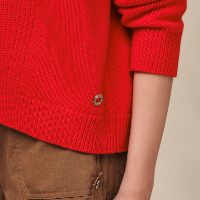 Rouge Amazone Cashmere Long-sleeve Sweater