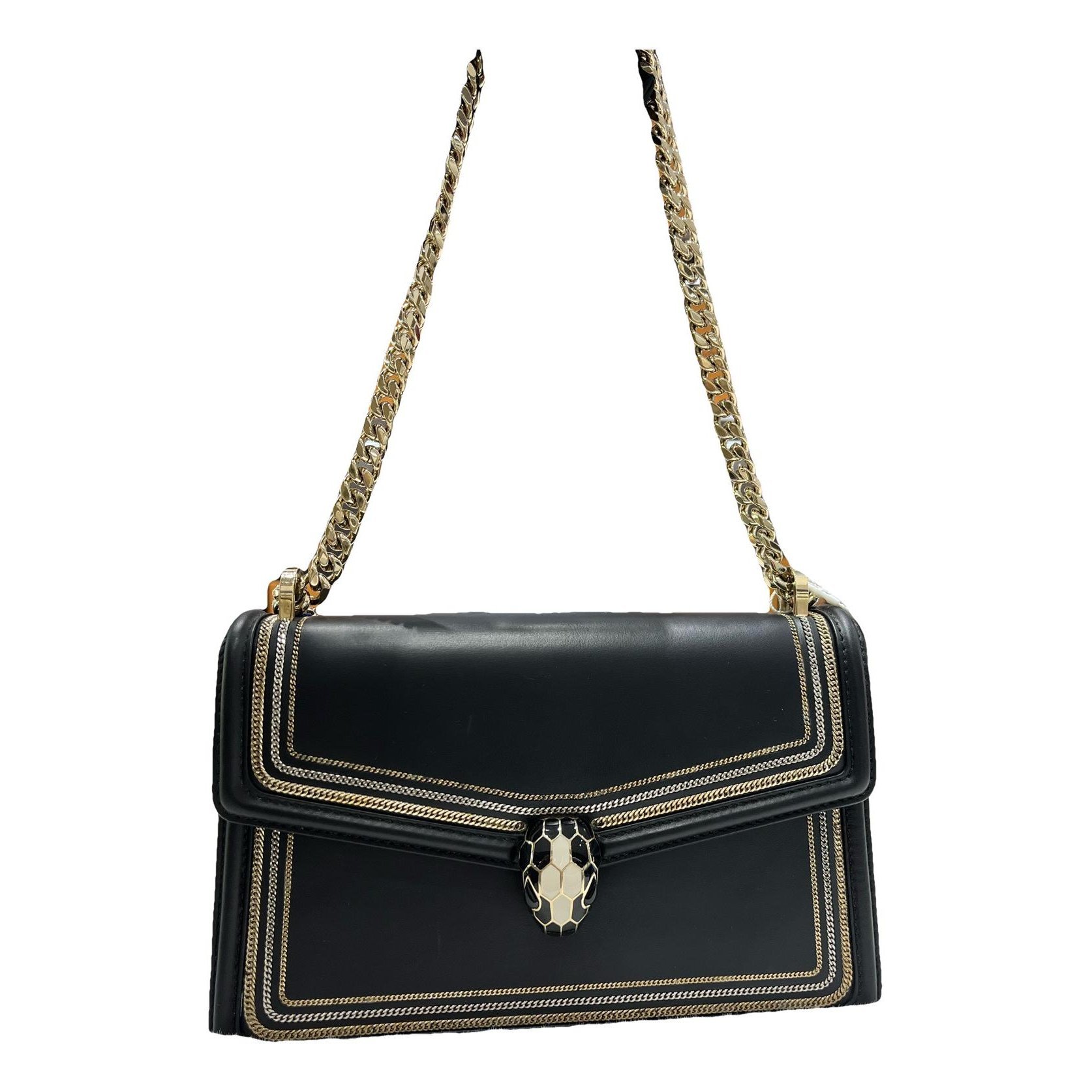 Serpenti leather handbag