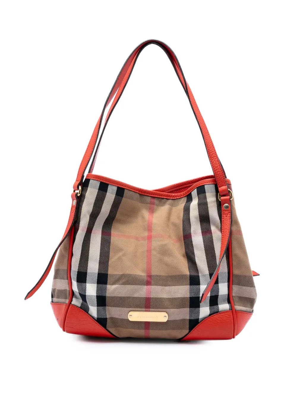 2000-2017 Small House Check Canvas Bridle Canterbury tote bag