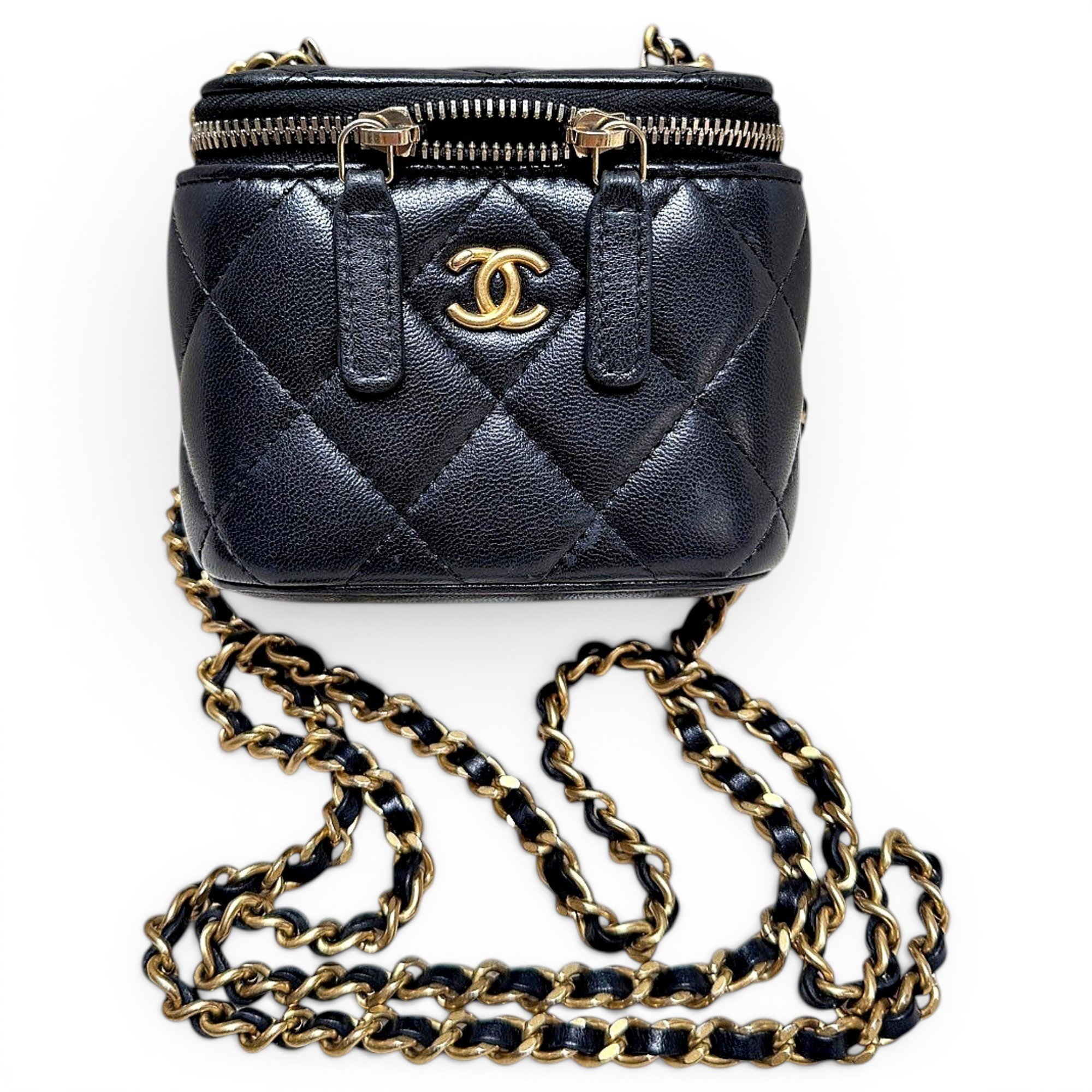Trendy CC Vanity leather handbag