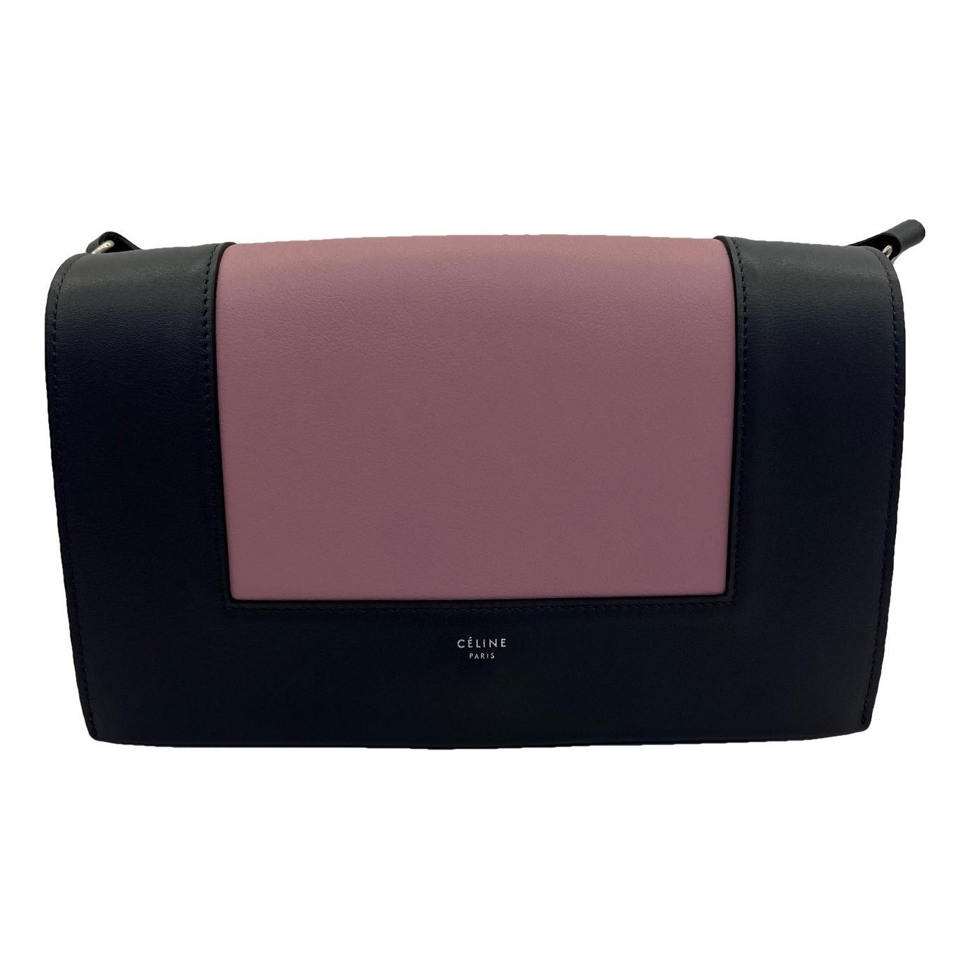 Frame leather handbag