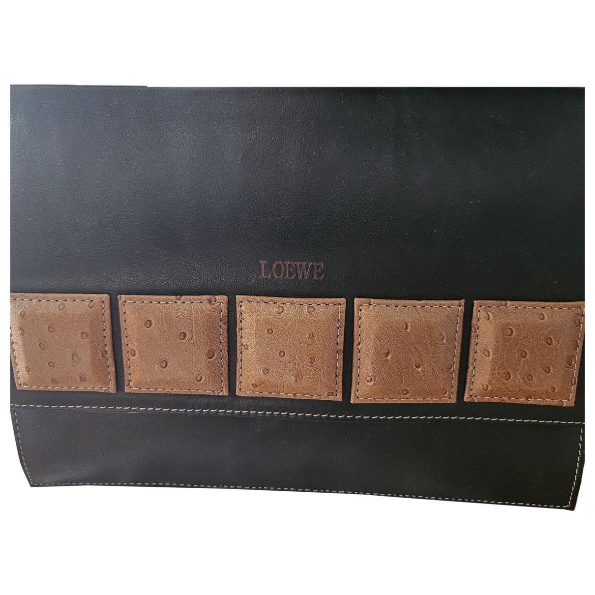 Leather clutch bag
