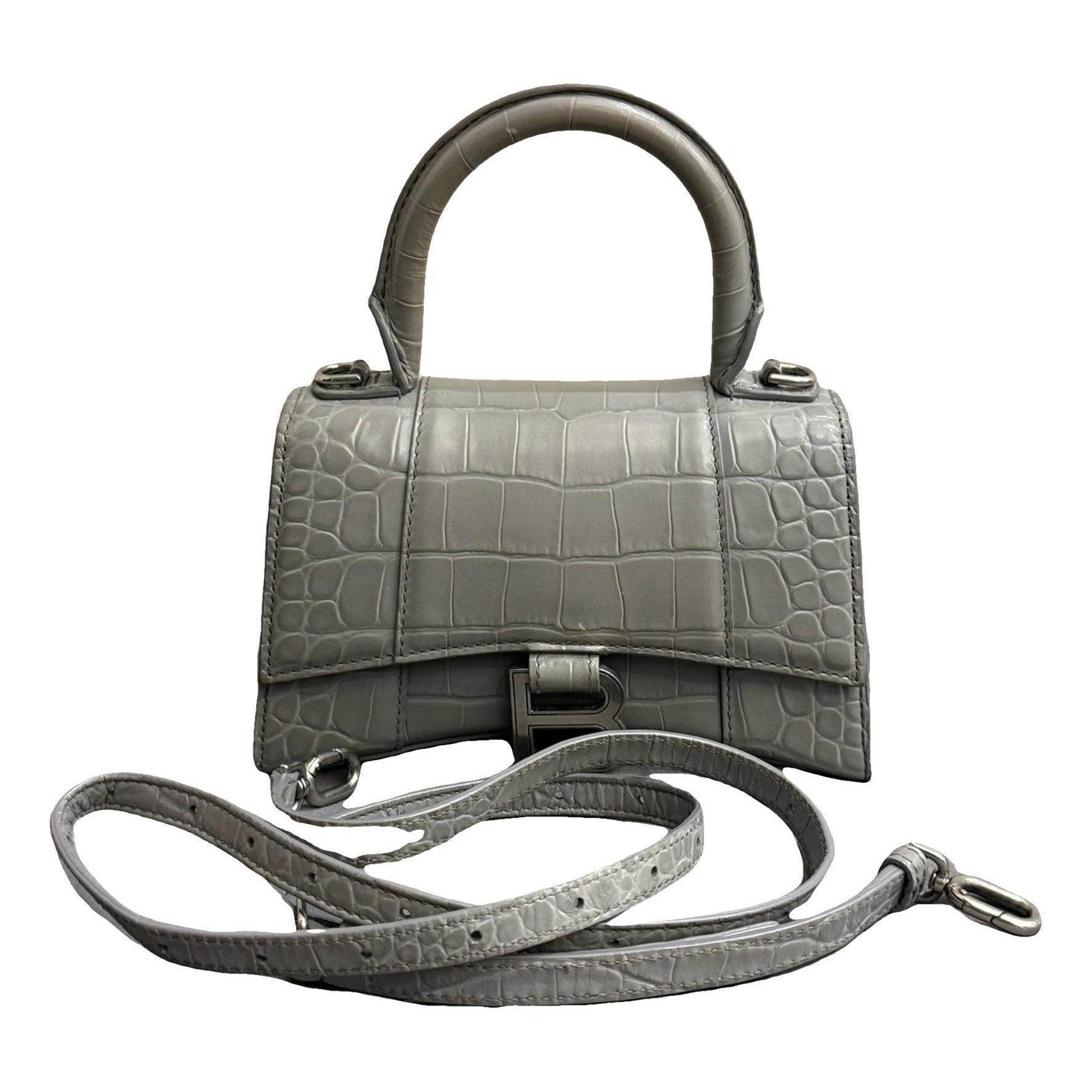 Hourglass leather crossbody bag
