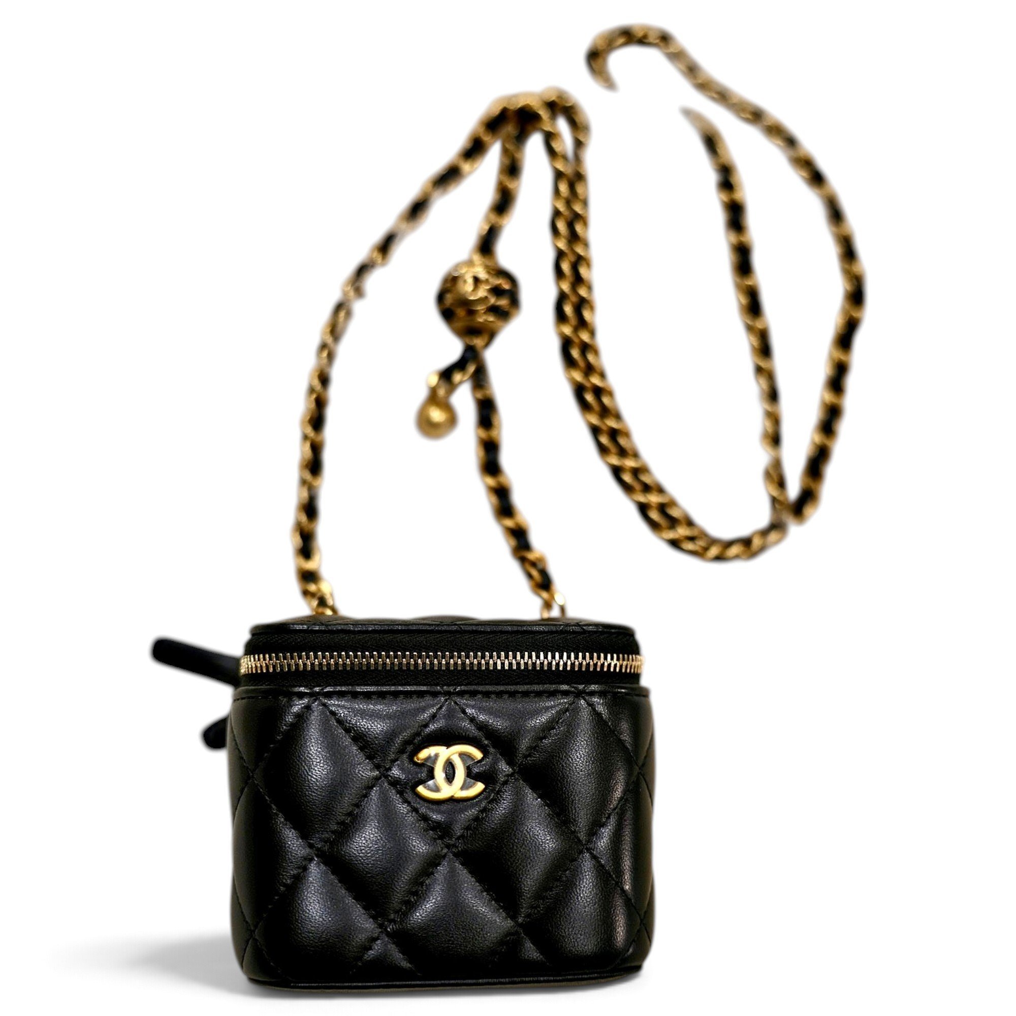 Trendy CC Vanity leather crossbody bag