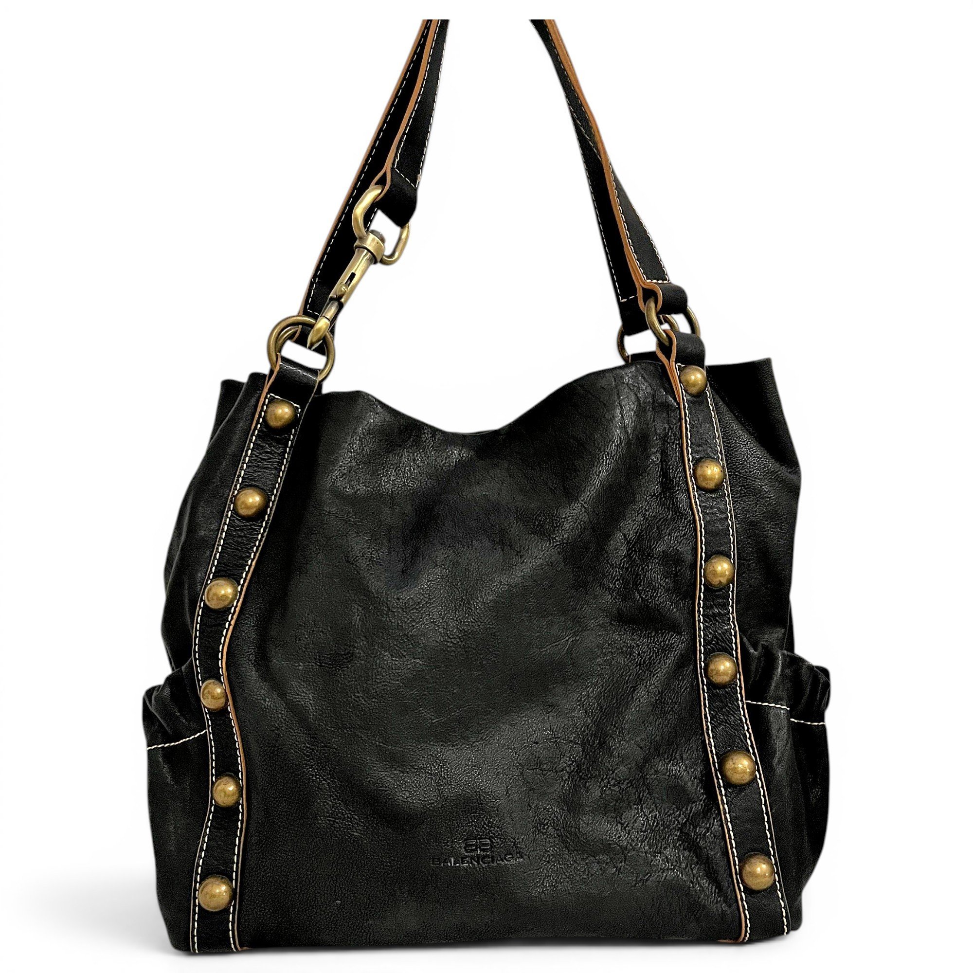 Leather clutch bag