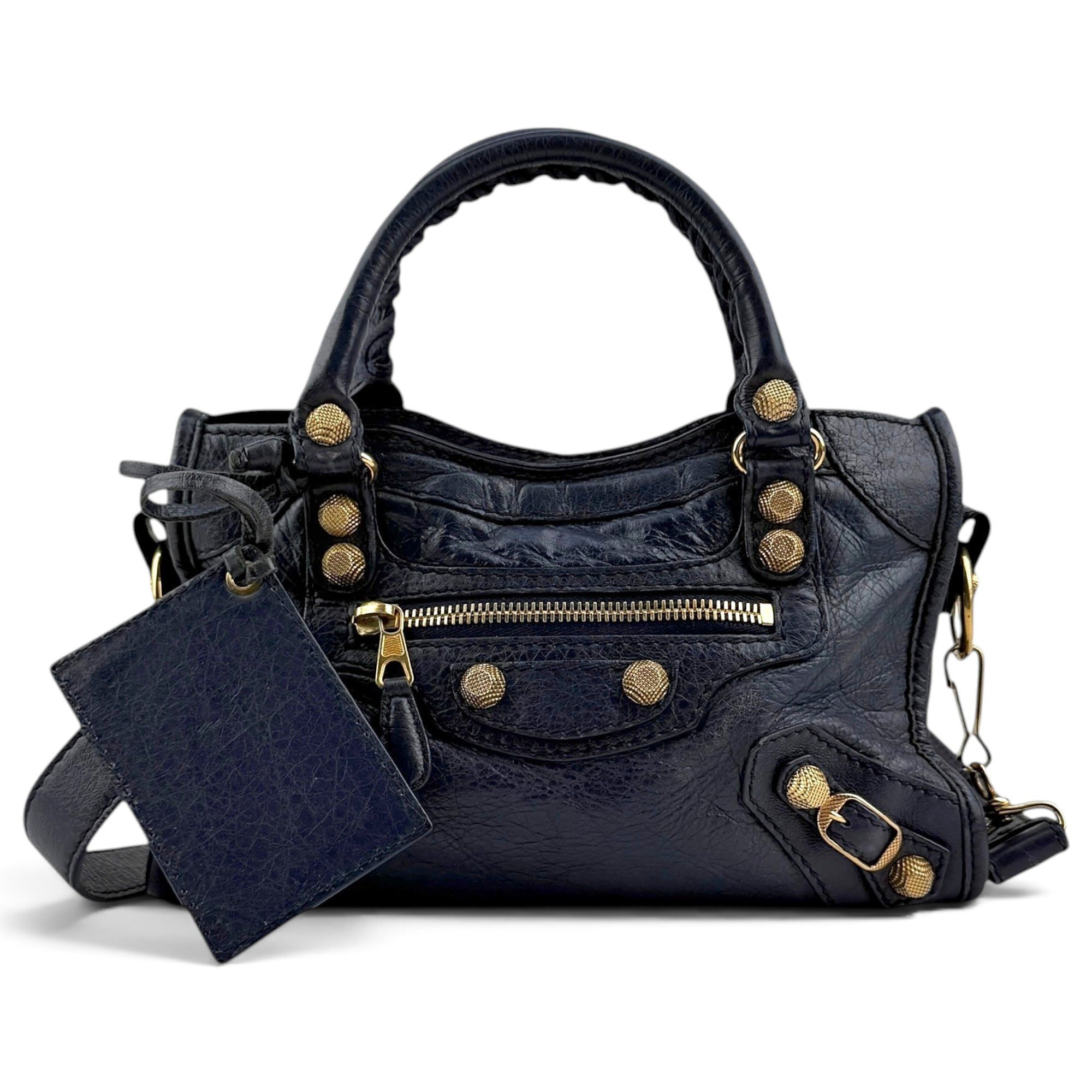City leather handbag