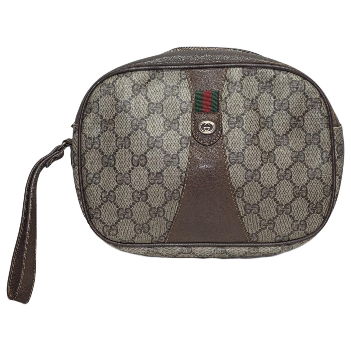Leather clutch bag