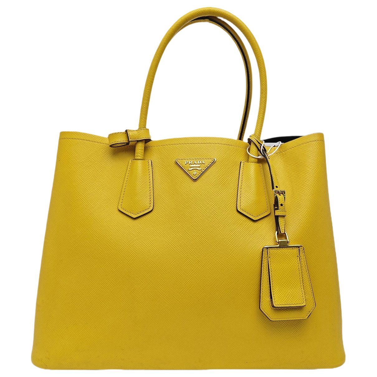 Double leather handbag