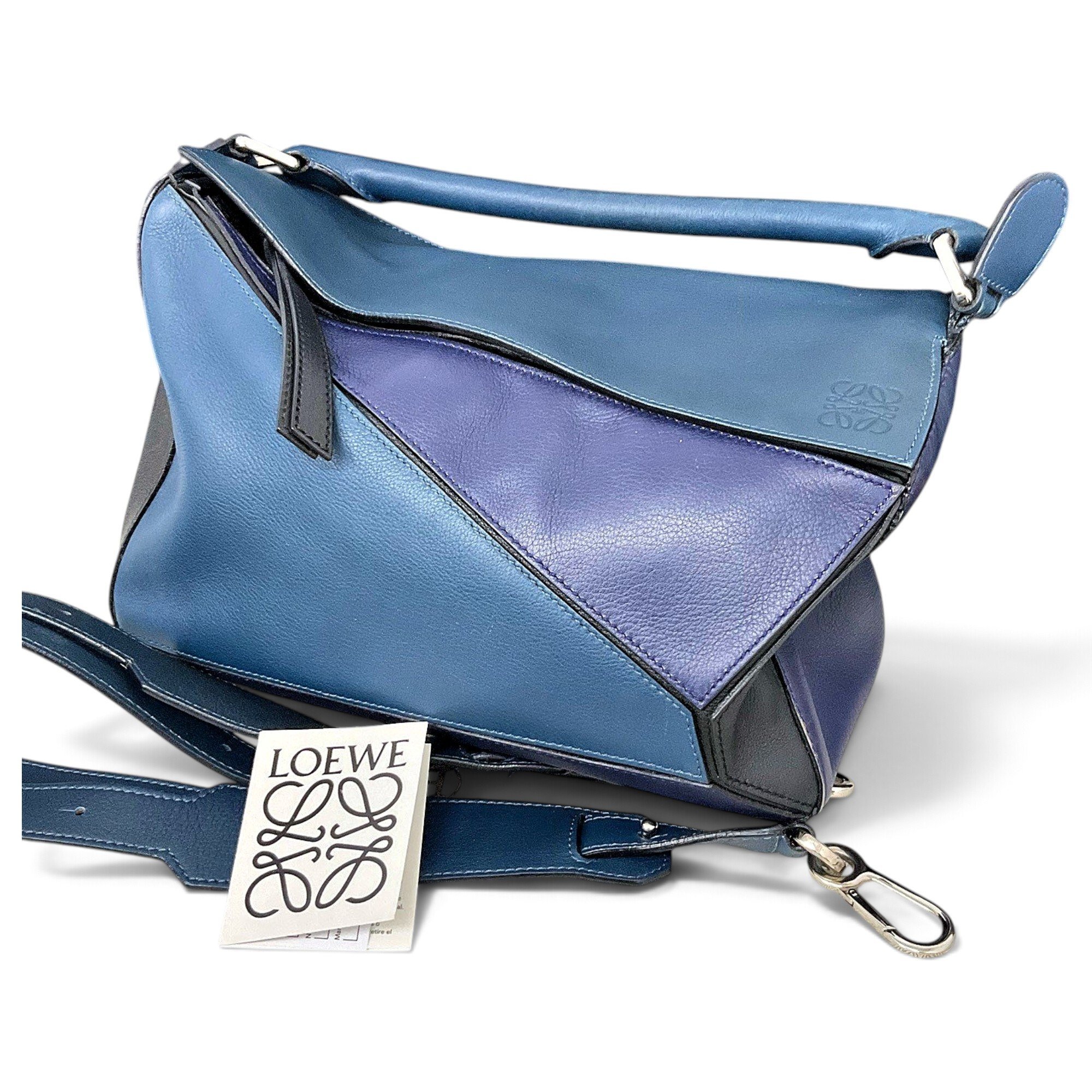 Puzzle leather crossbody bag