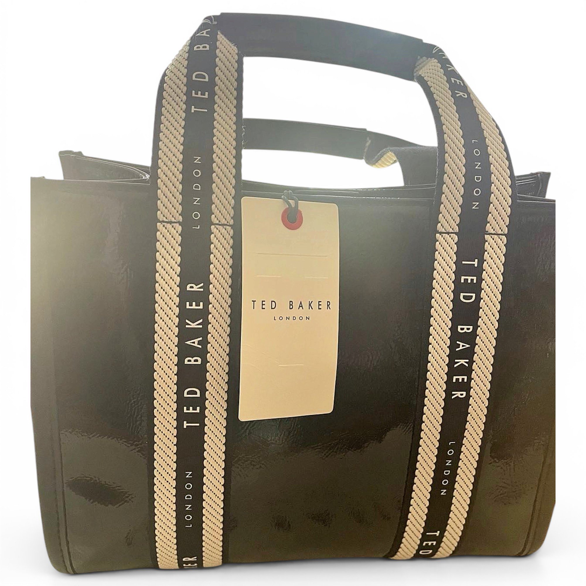 Patent leather handbag