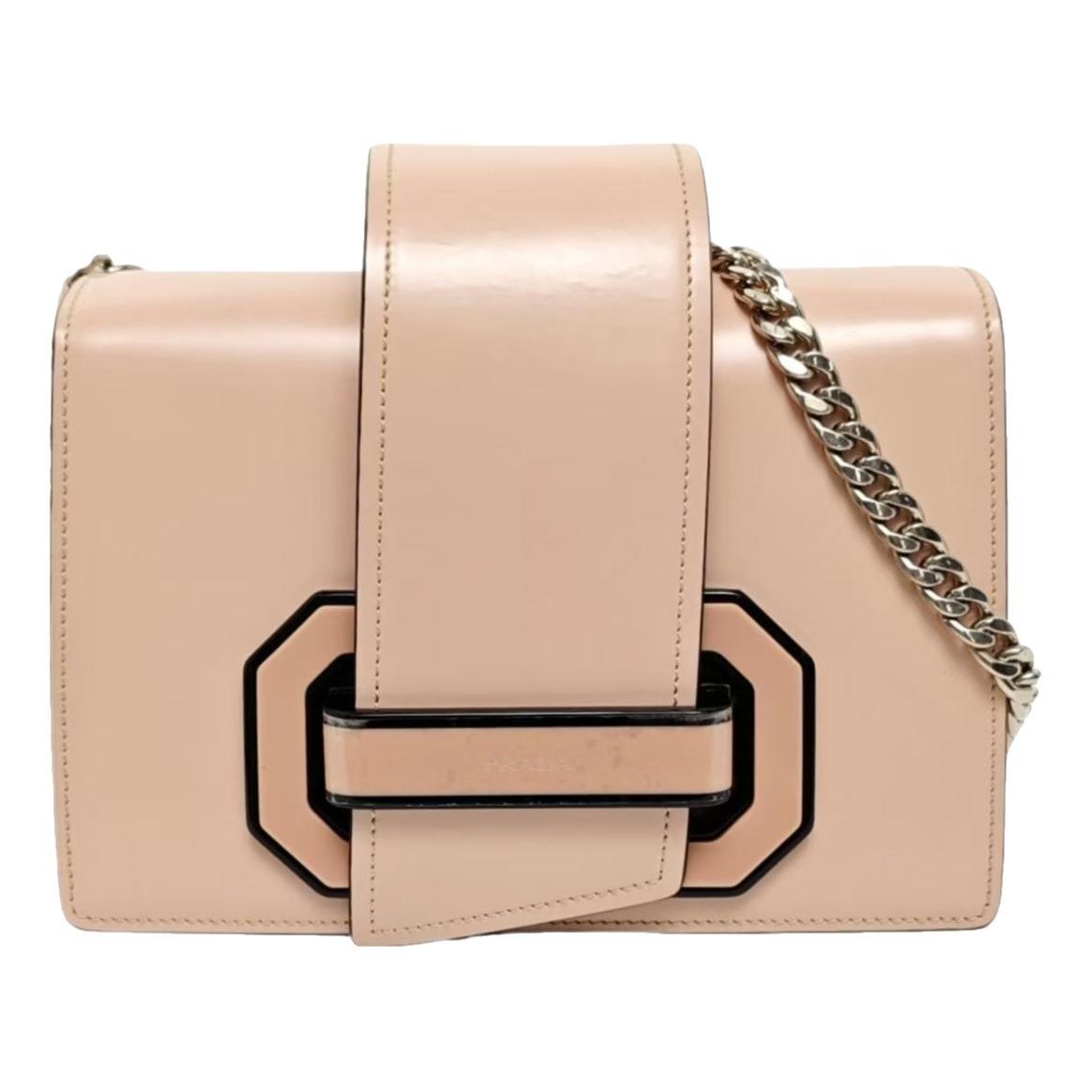 Ribbon leather bag