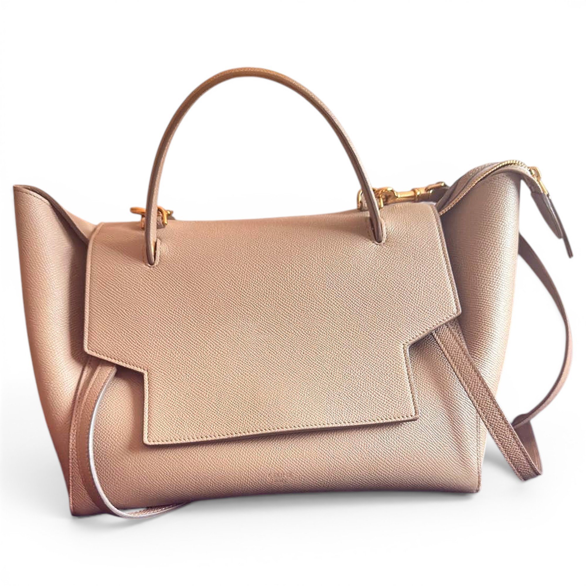 Belt leather handbag