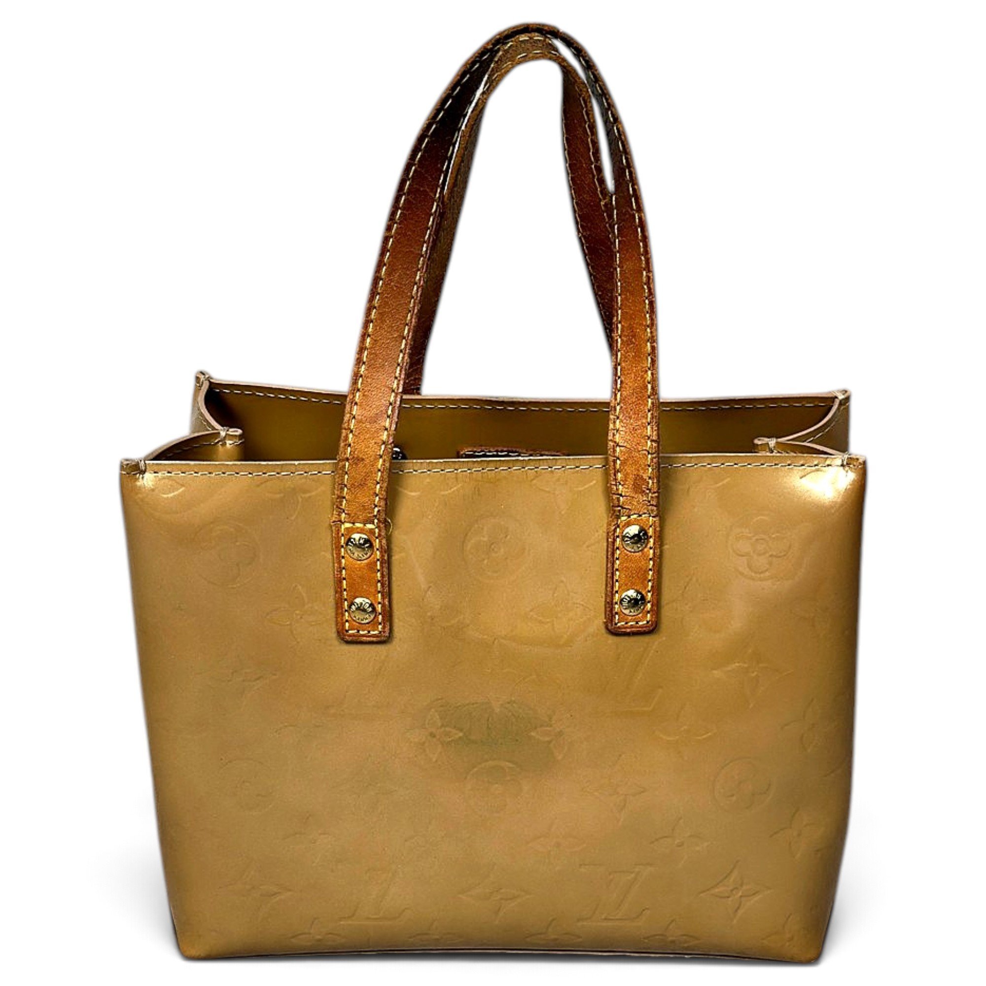 Reade patent leather handbag