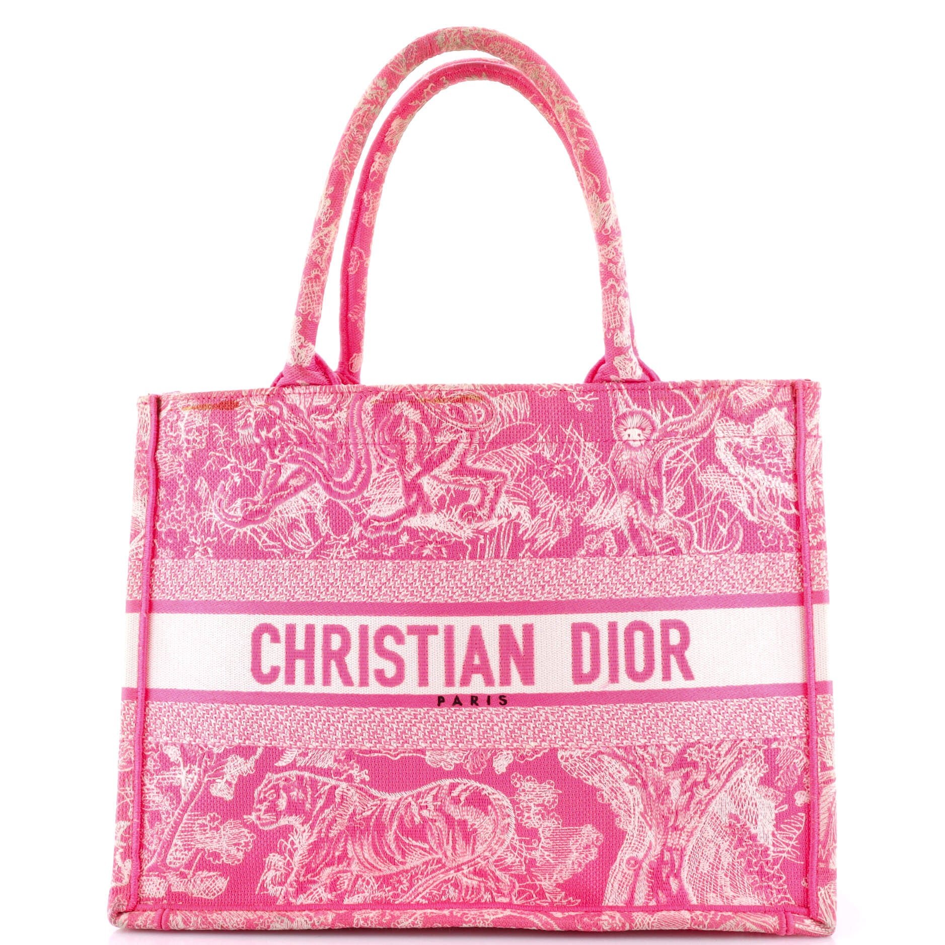 Dior Book Tote Embroidered Canvas Medium