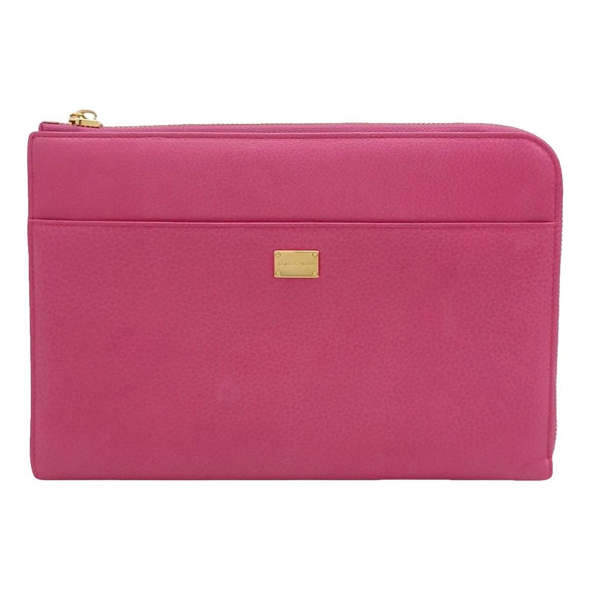 Leather clutch bag