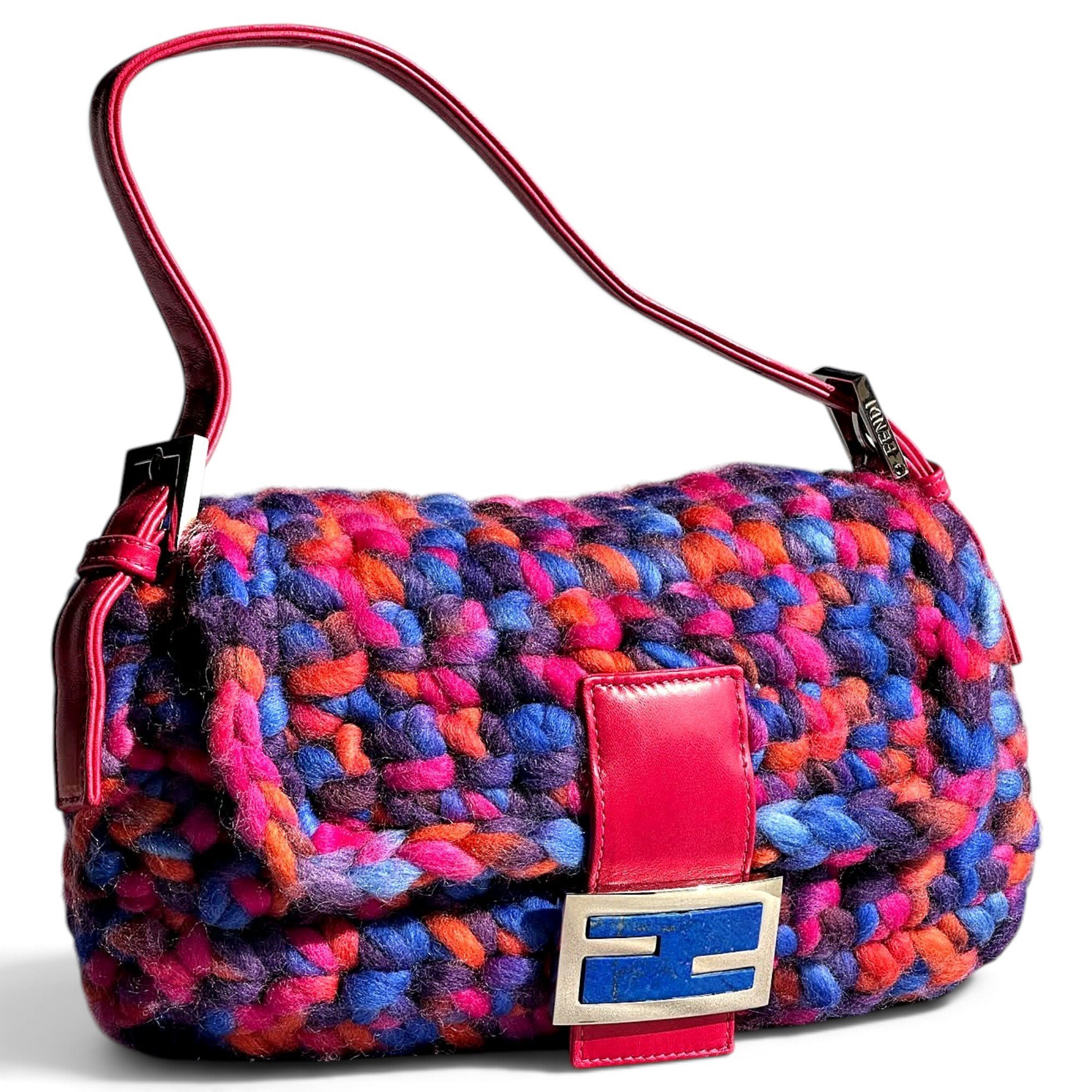 Baguette wool handbag