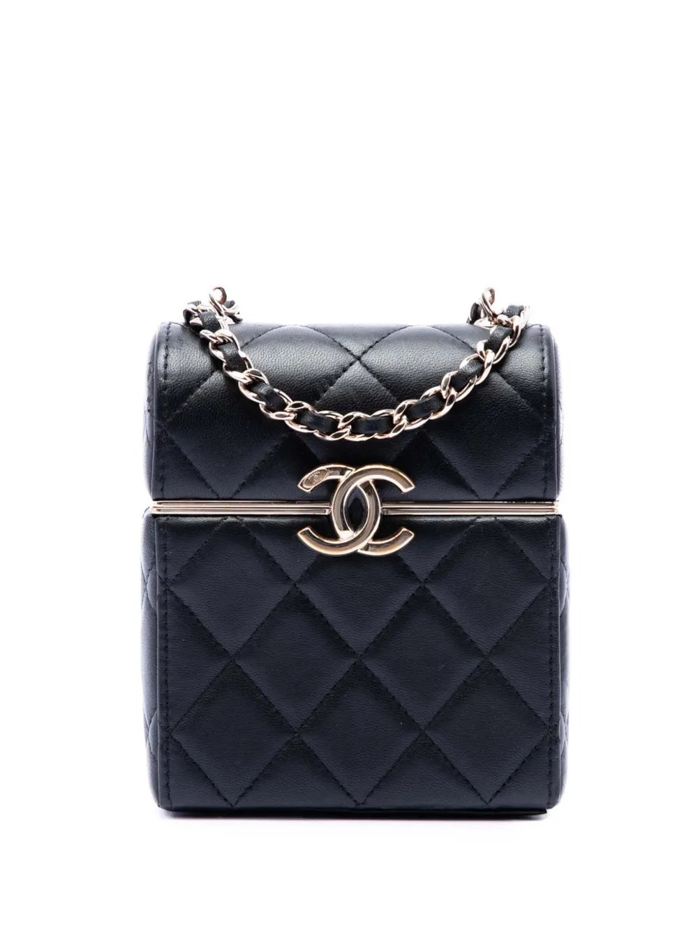 2021 Small Quilted Lambskin Box With Chain crossbody bag
