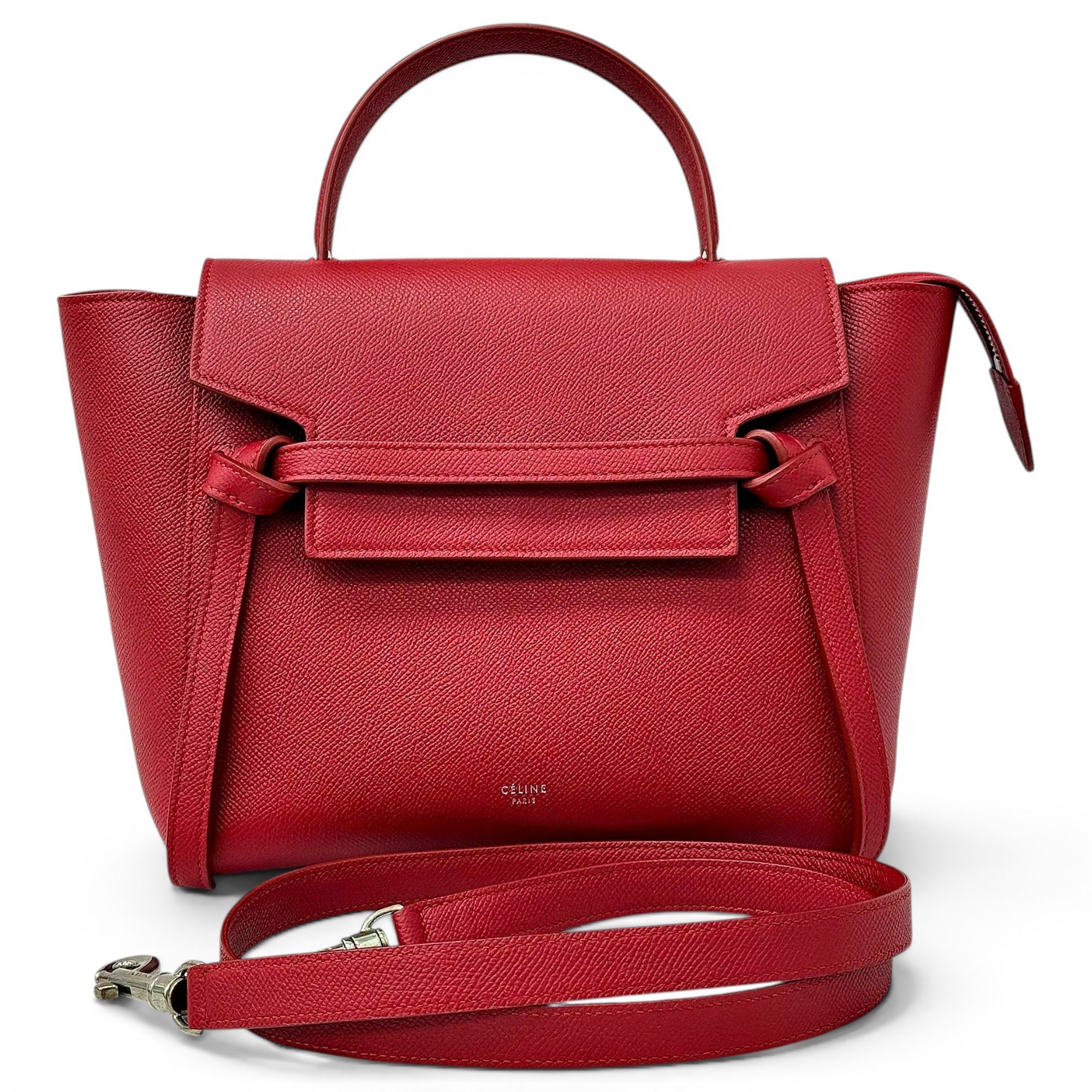 Belt leather handbag