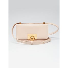 Bottega Veneta Bottega Veneta Beige Spazzolato Calfskin Leather BV Classic Mini Shoulder Bag