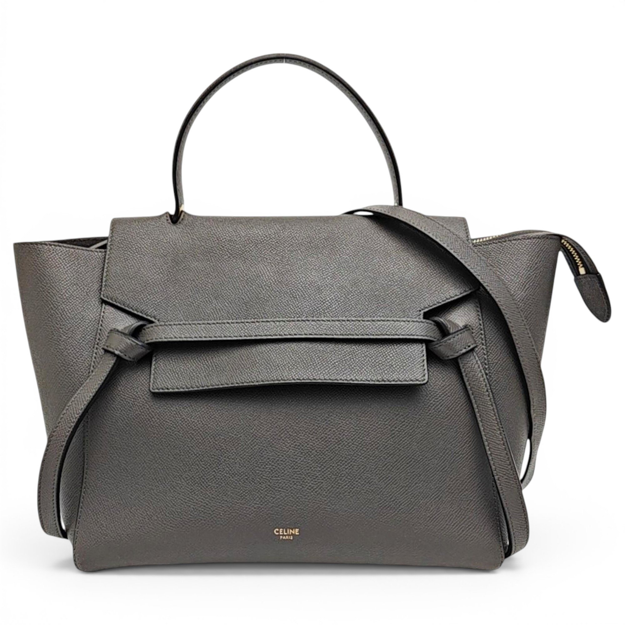Belt leather crossbody bag