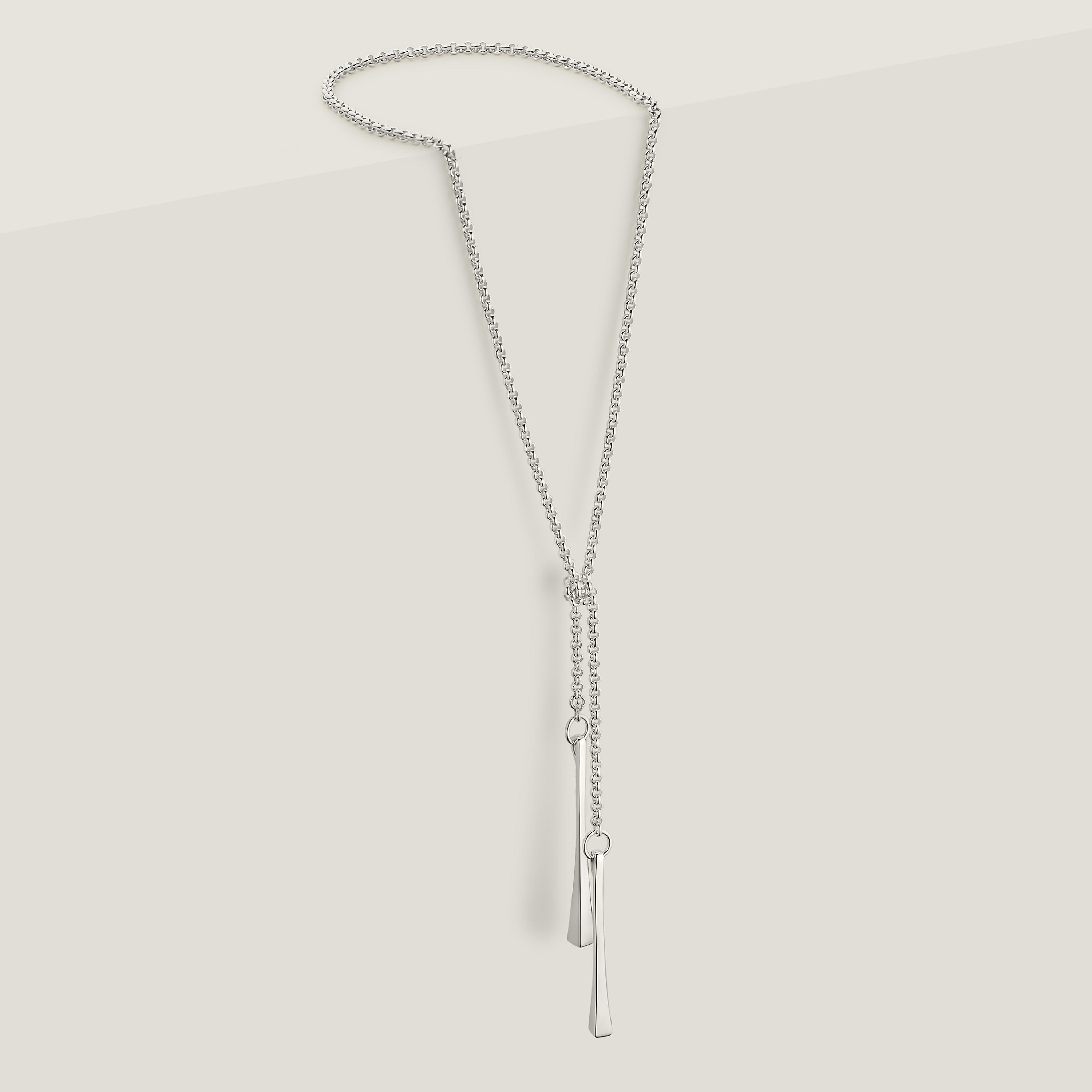 Clou de forge lariat necklace