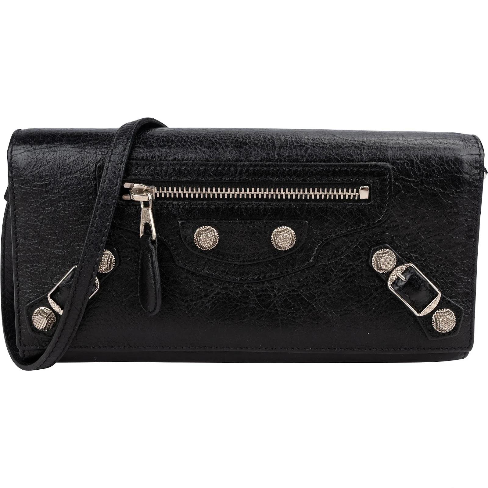 City leather handbag