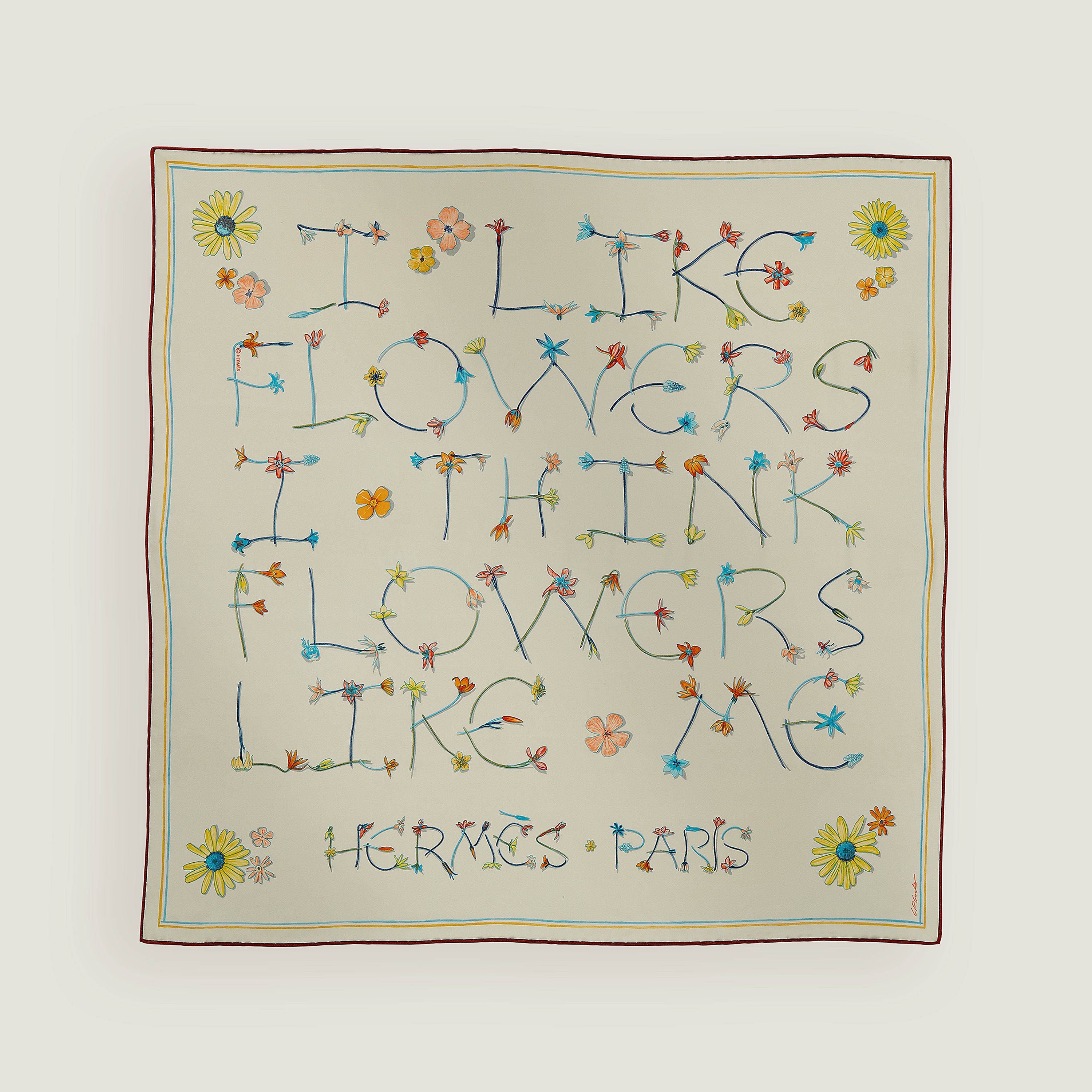 I Like Flowers scarf 70