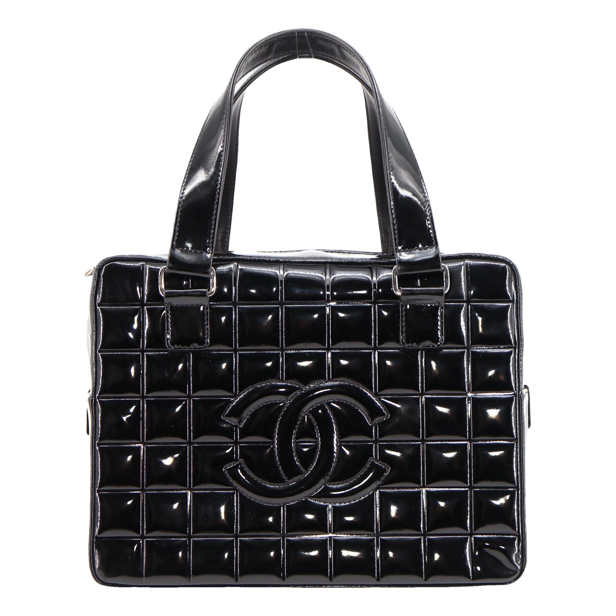 Patent leather handbag
