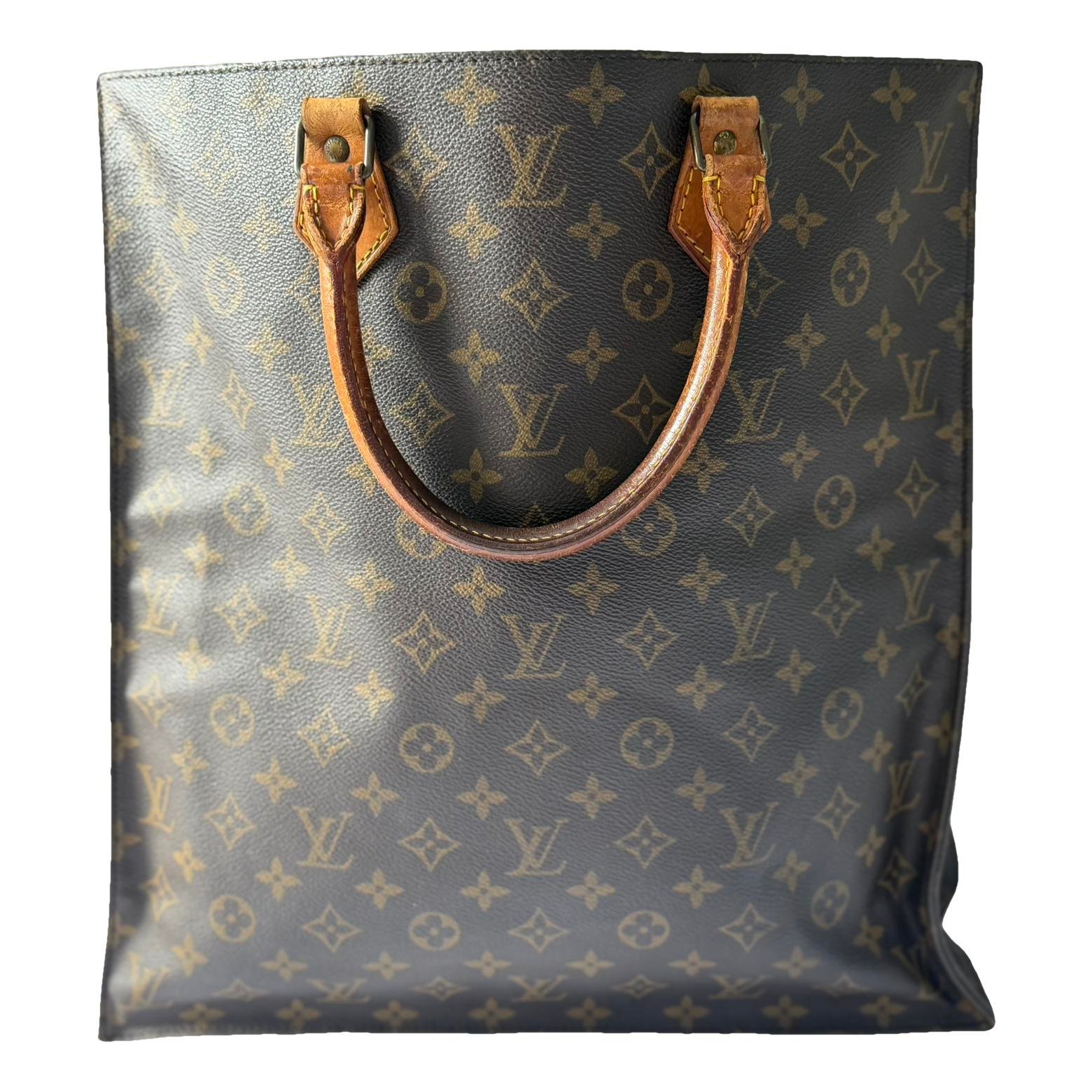 Plat leather handbag