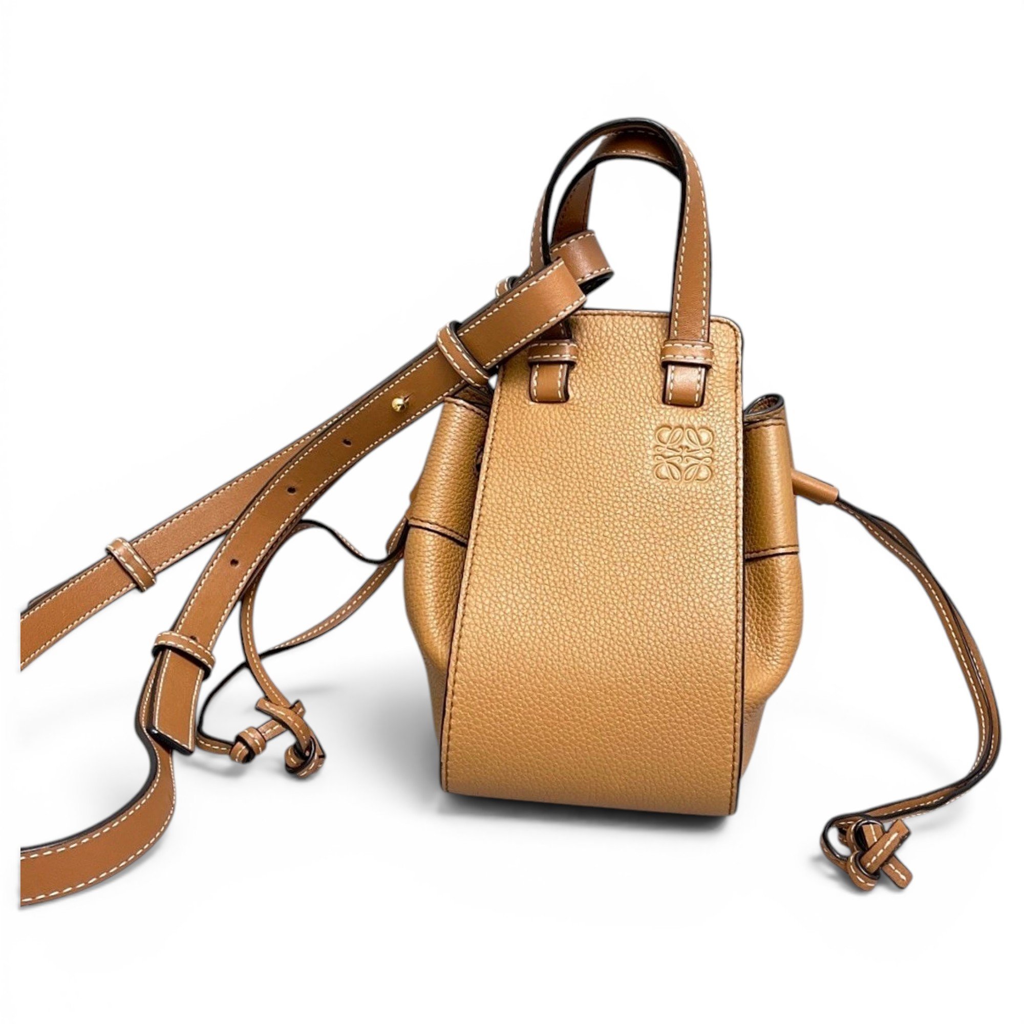 Hammock leather handbag