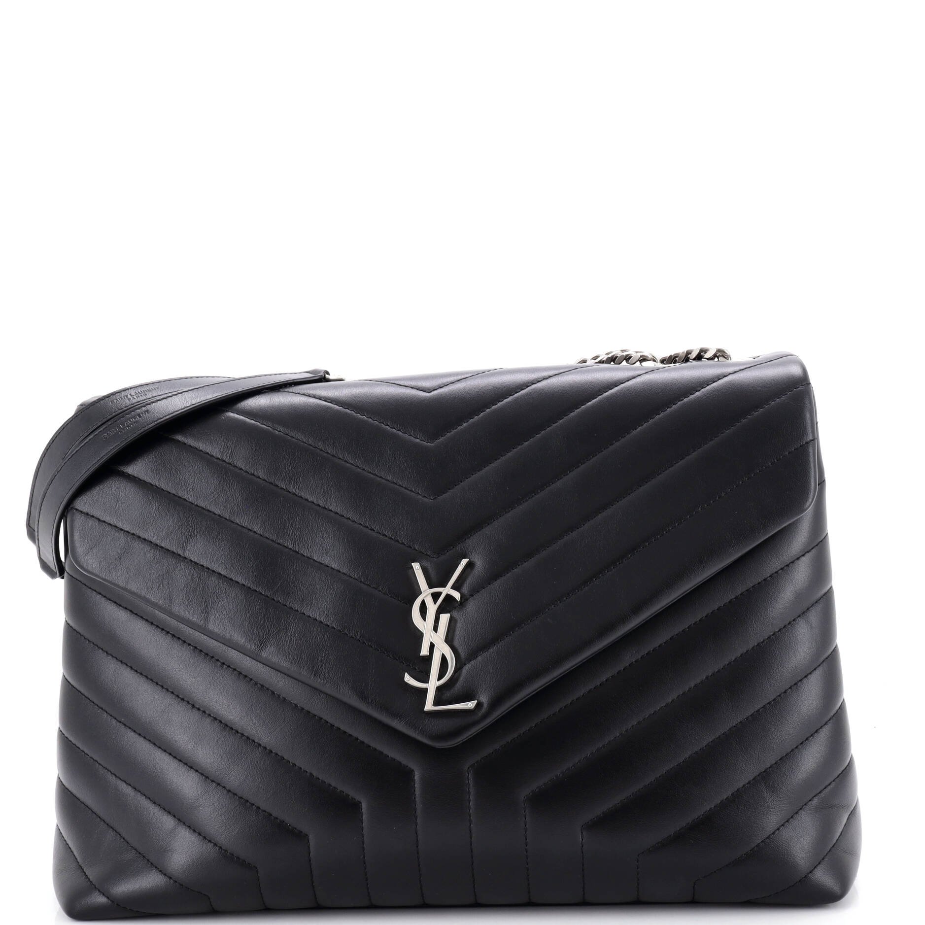 Loulou Shoulder Bag Matelasse Chevron Leather Large