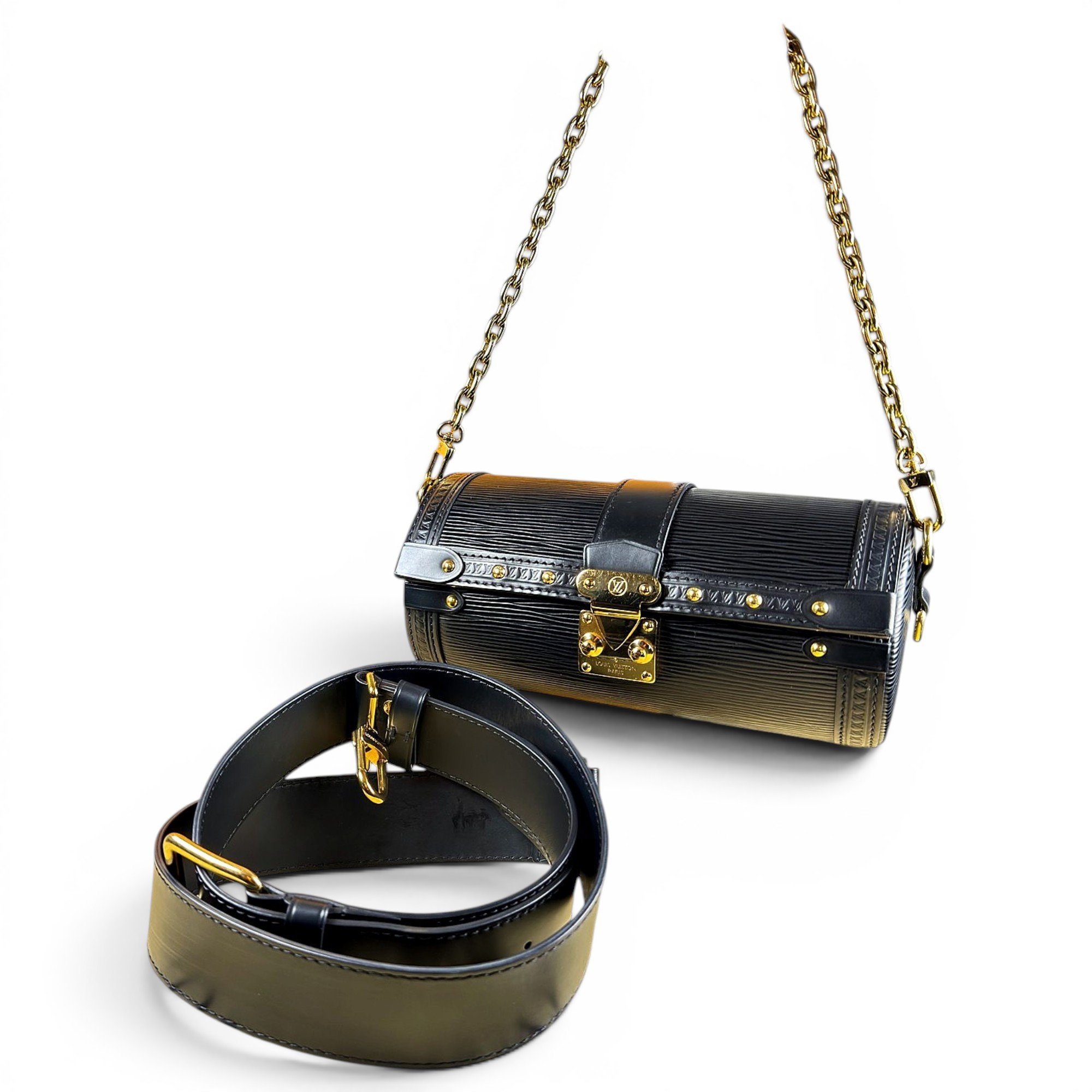 Papillon Trunk leather handbag