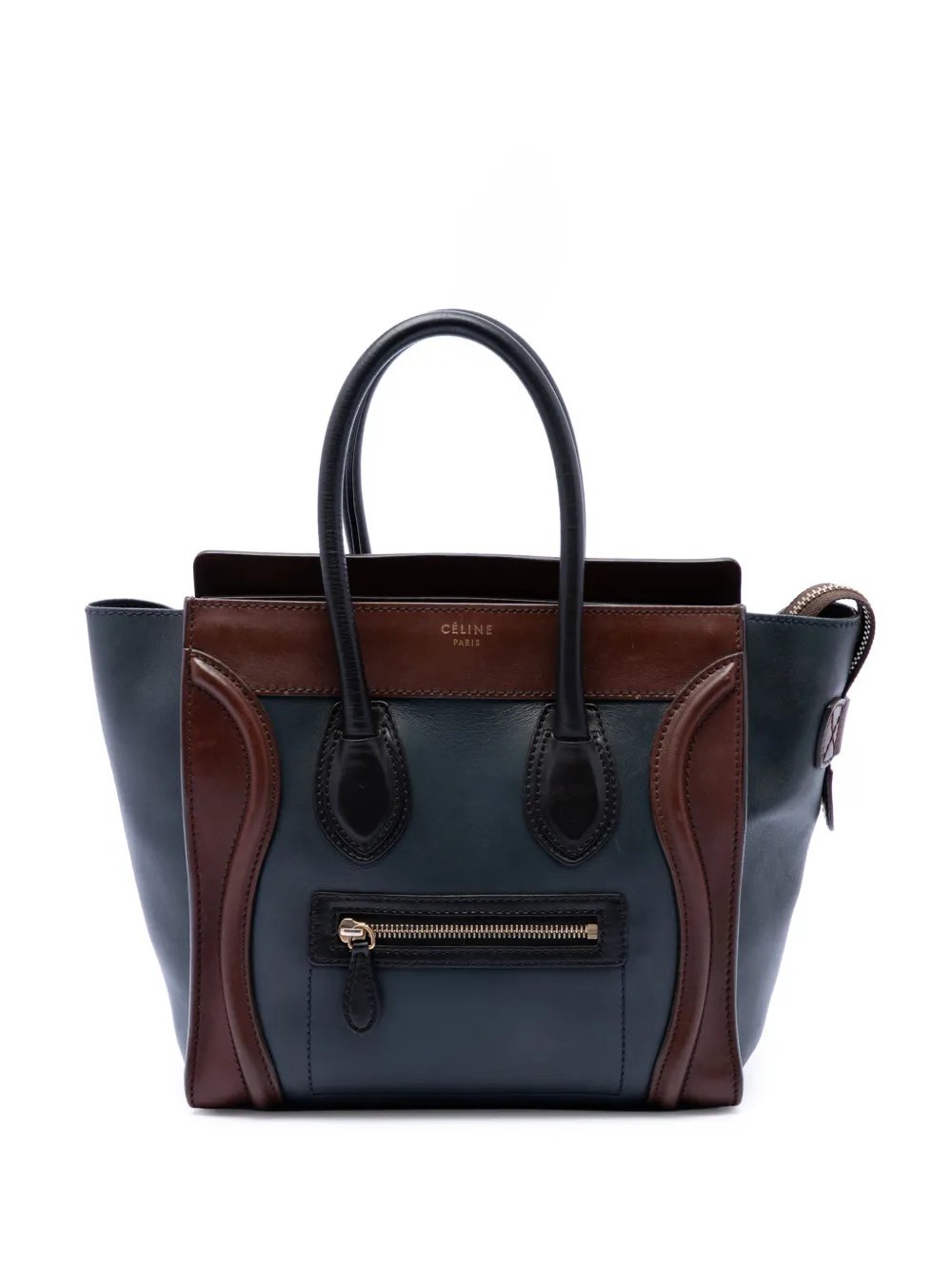 2011 Mini Tricolor Leather Luggage tote bag